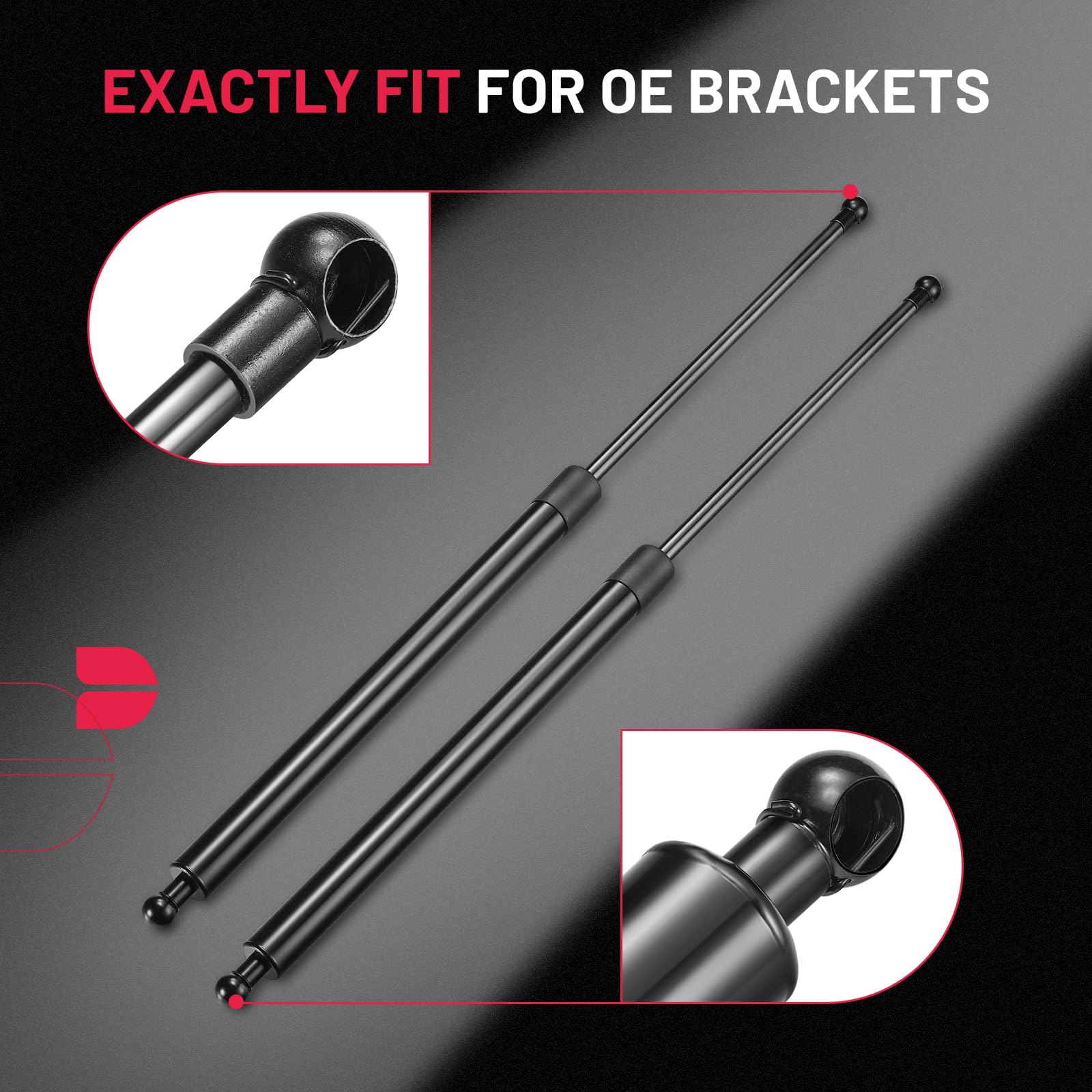 Bdfhyk Sf280M300 28Inch 300Lbs (1334N) Gas Shocks Struts Lift Support For Heavy-Duty Diy Builds,Murphy Bed,Sled Trailer,Tonneau