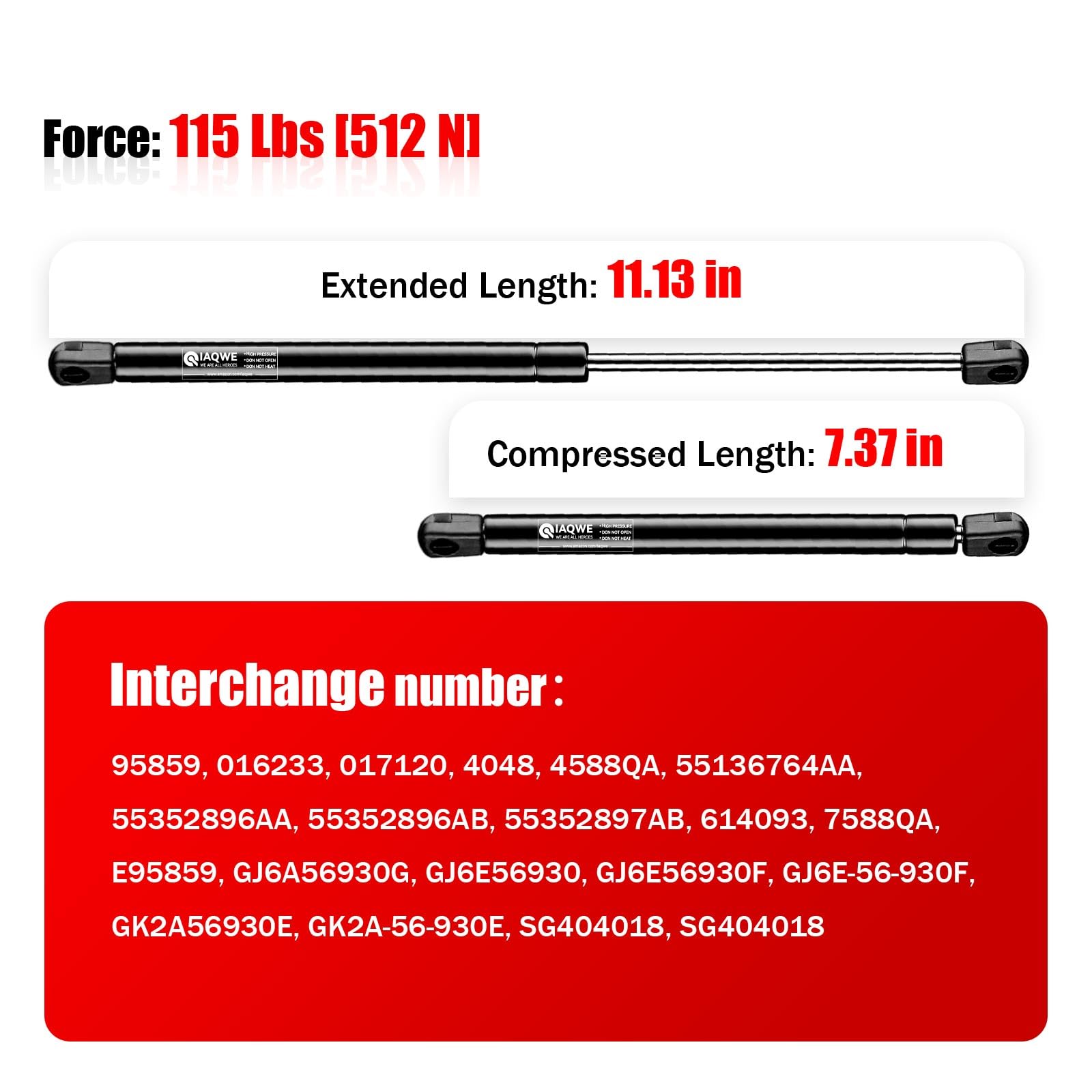 Iaqwe 4048-W Front Hood Lift Supports Fit For Jeep Grand Cherokee 1999 2000 2001 2002 2003 2004, Holder Gas Shock Struts Car Hoo