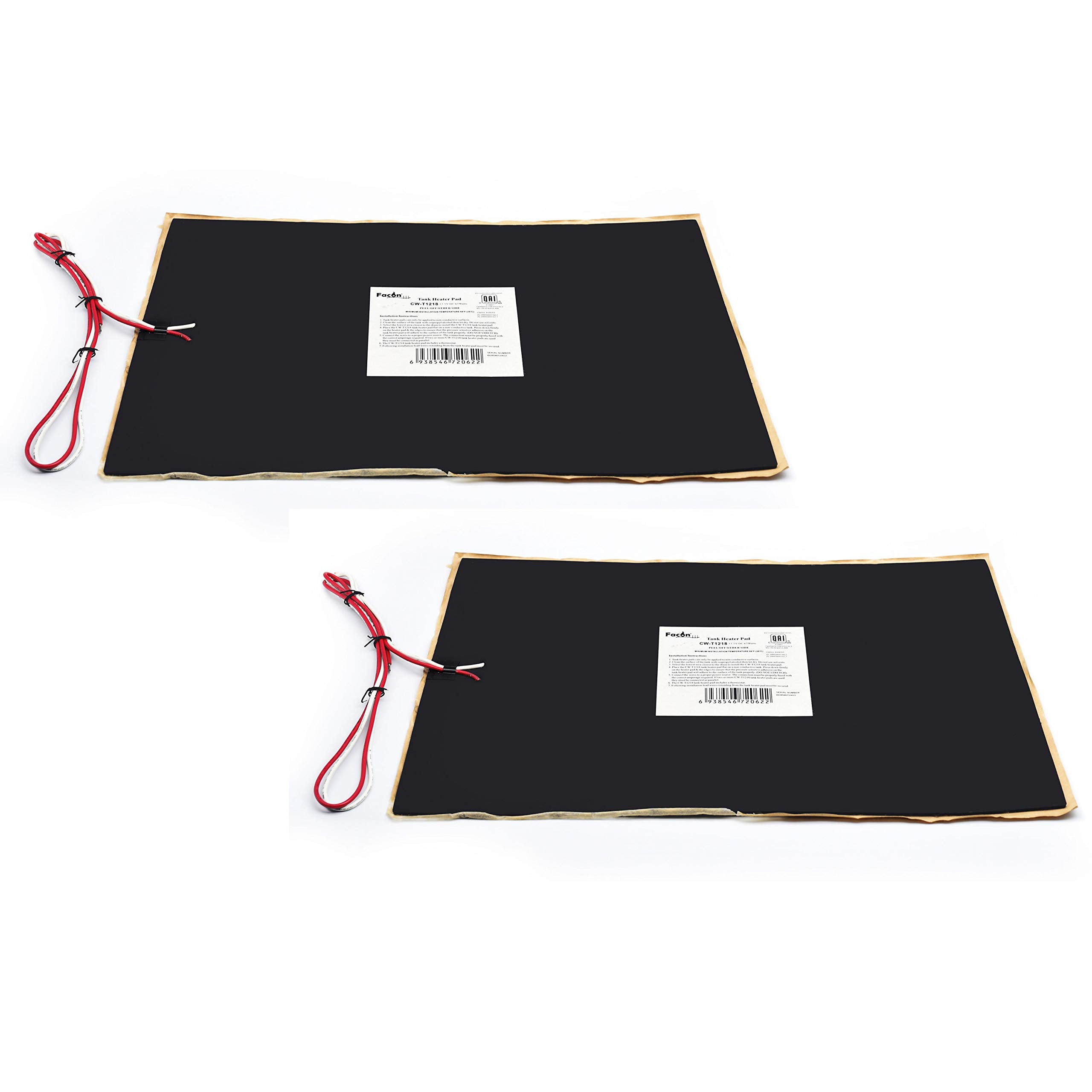 Facon 12' X 18' Rv Camper Trailer Water Holding Tank Heater Pad With Automatic Thermostat Control 13.5V Dc(Pack Of 2)