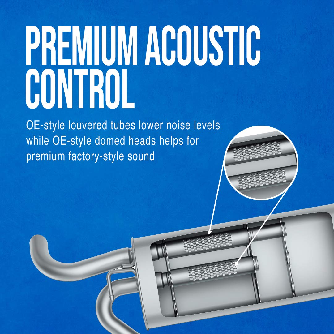 Walker Quiet-Flow Ss 21346 Direct Fit Exhaust Muffler 2 Inlet (Id) 2.25 Outlet (Od) For Buick Century