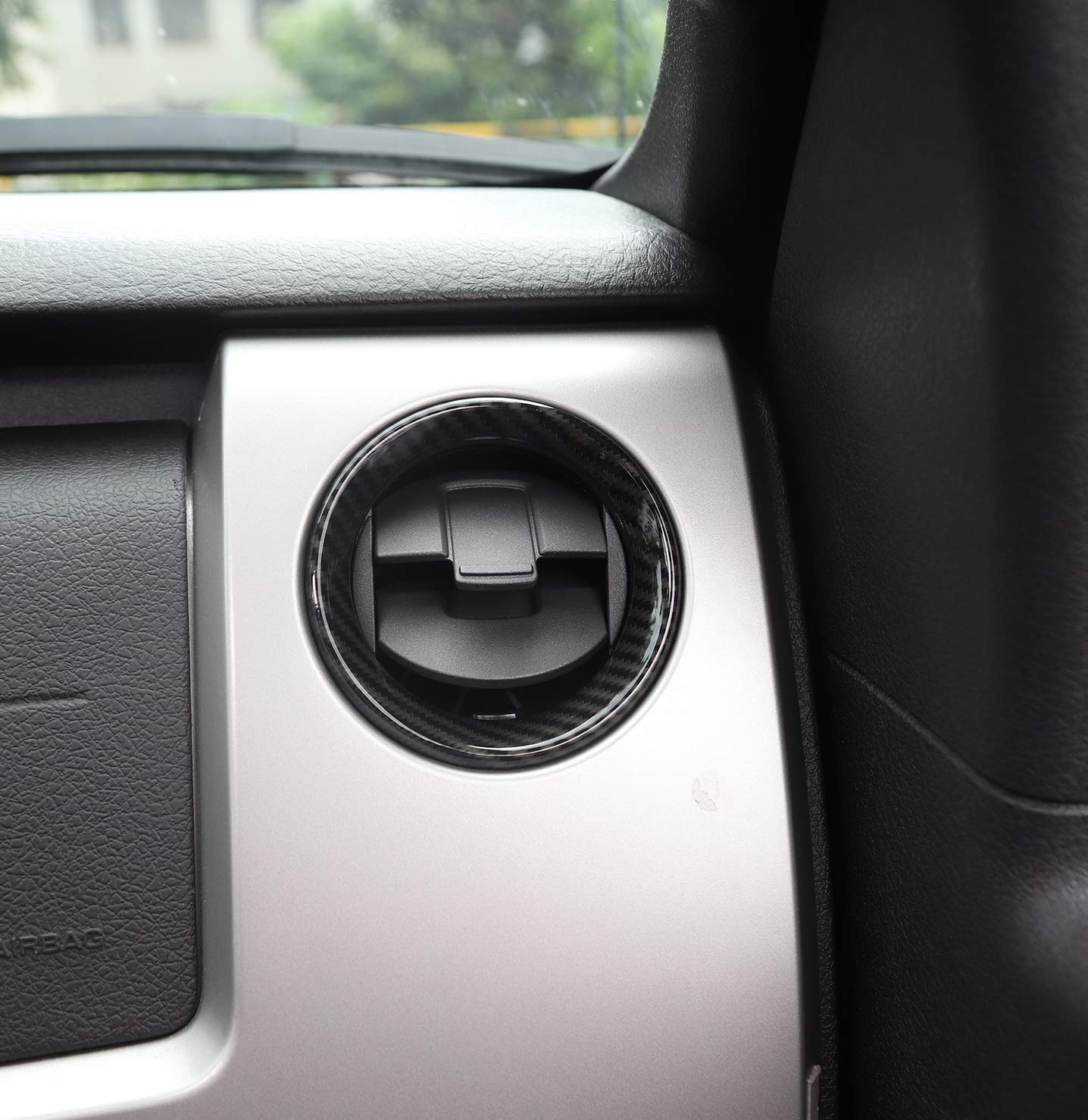 Voodonala For Ford F150 Air Conditioner Vent Outlet Frame Cover Trim For F150 2009-2014 (Carbon Fiber)