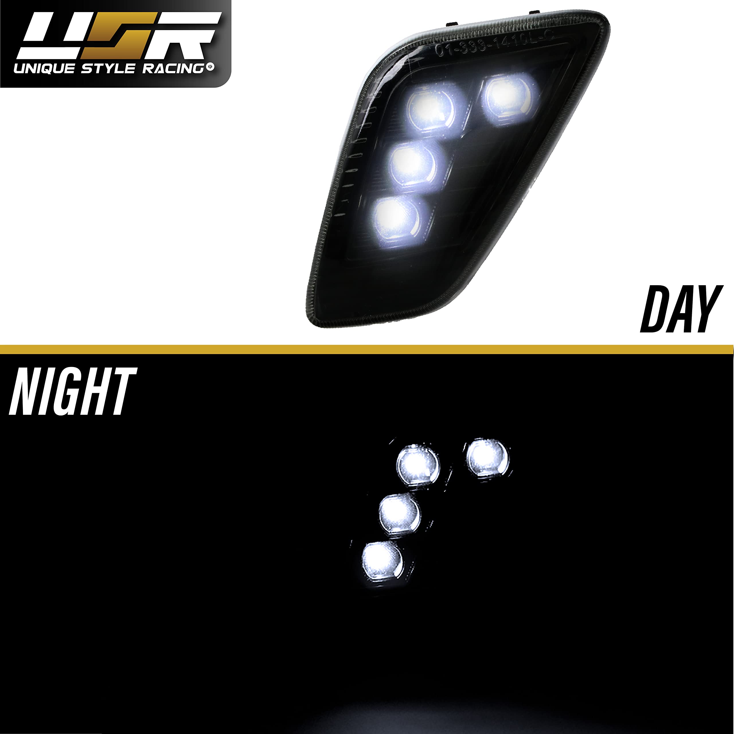 Usr Depo Tj Led Side Marker Lights - 4 Pieces Combo Smoke Bumper Turn Signal Lamps + Led Fender Sidemrkers Light Compatible With