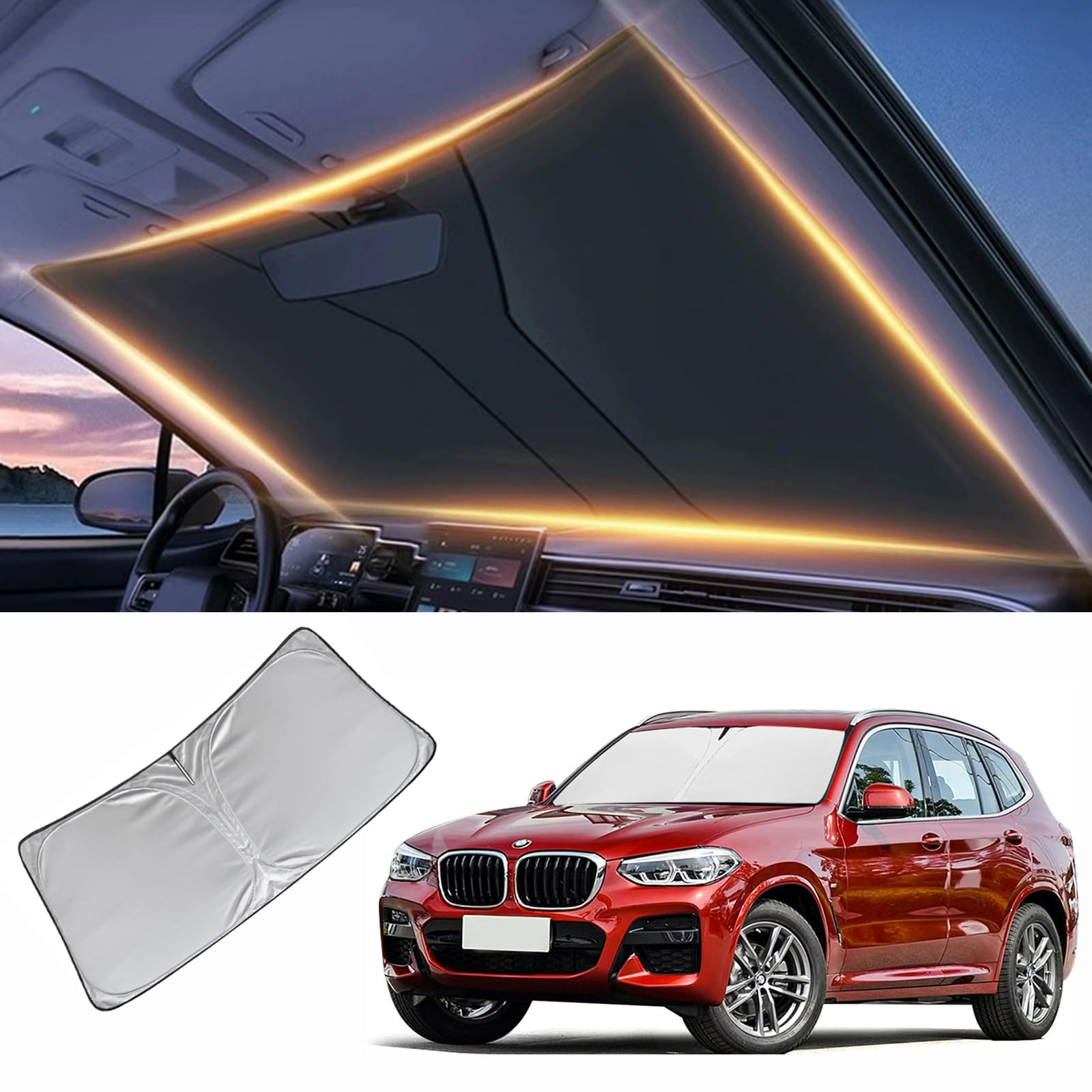 Windshield Sun Shade For Bmw X3 Front Window Shades Cover For Windshield Sun Visor Protector Car Accessories