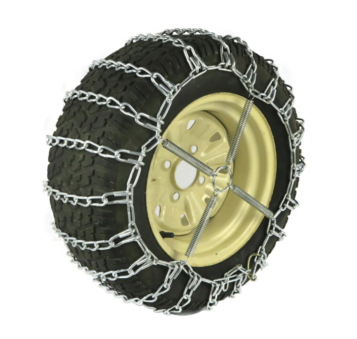 The Rop Shop | Pair Of 2 Link Tire Chains & Tensioners 18X6.5X8 For Snow Blowers, Lawn & Garden Tractors, Mowers & Riders, Utv, Atv, 4-Wheelers, Utility Vehicles