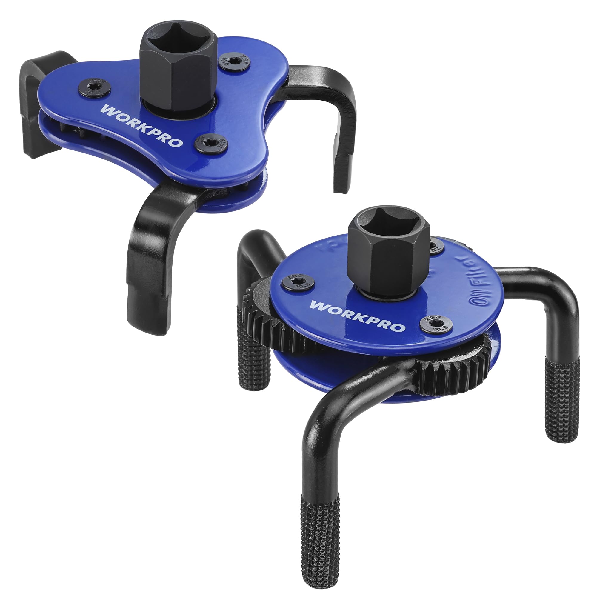 WORKPRO Universal Oil Filter Wrench & Removal Tool, Adjustable Oil Filter Change Set, Ideal for Engine, Conduit, & Fittings
