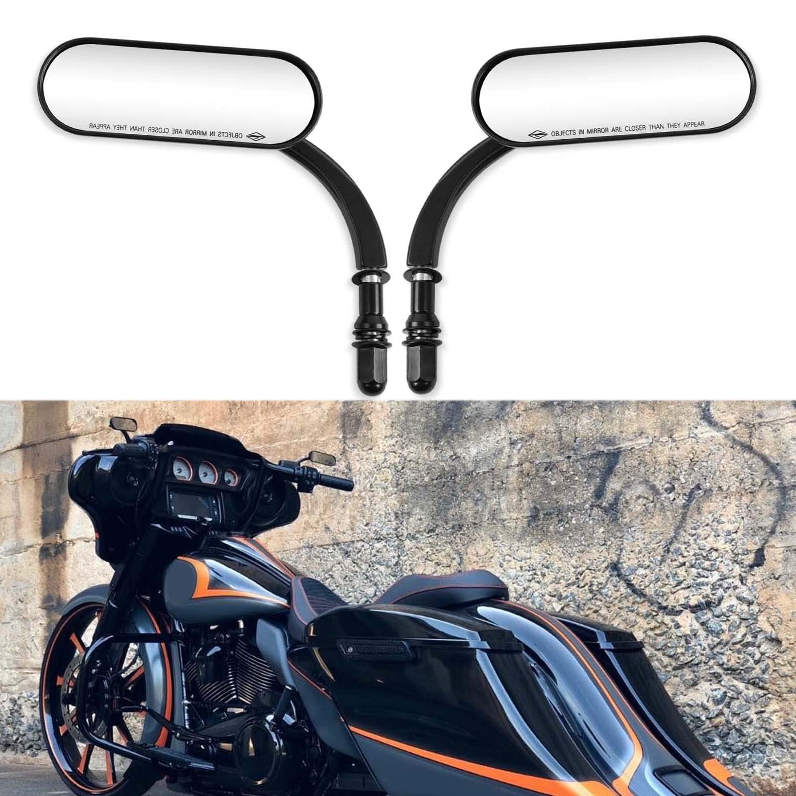 8Mm 10Mm Motorcycle Mini Black Sportster Mirrors Compatible With Honda Suzuki Harley Road King Street Electra Glide Road Glide D