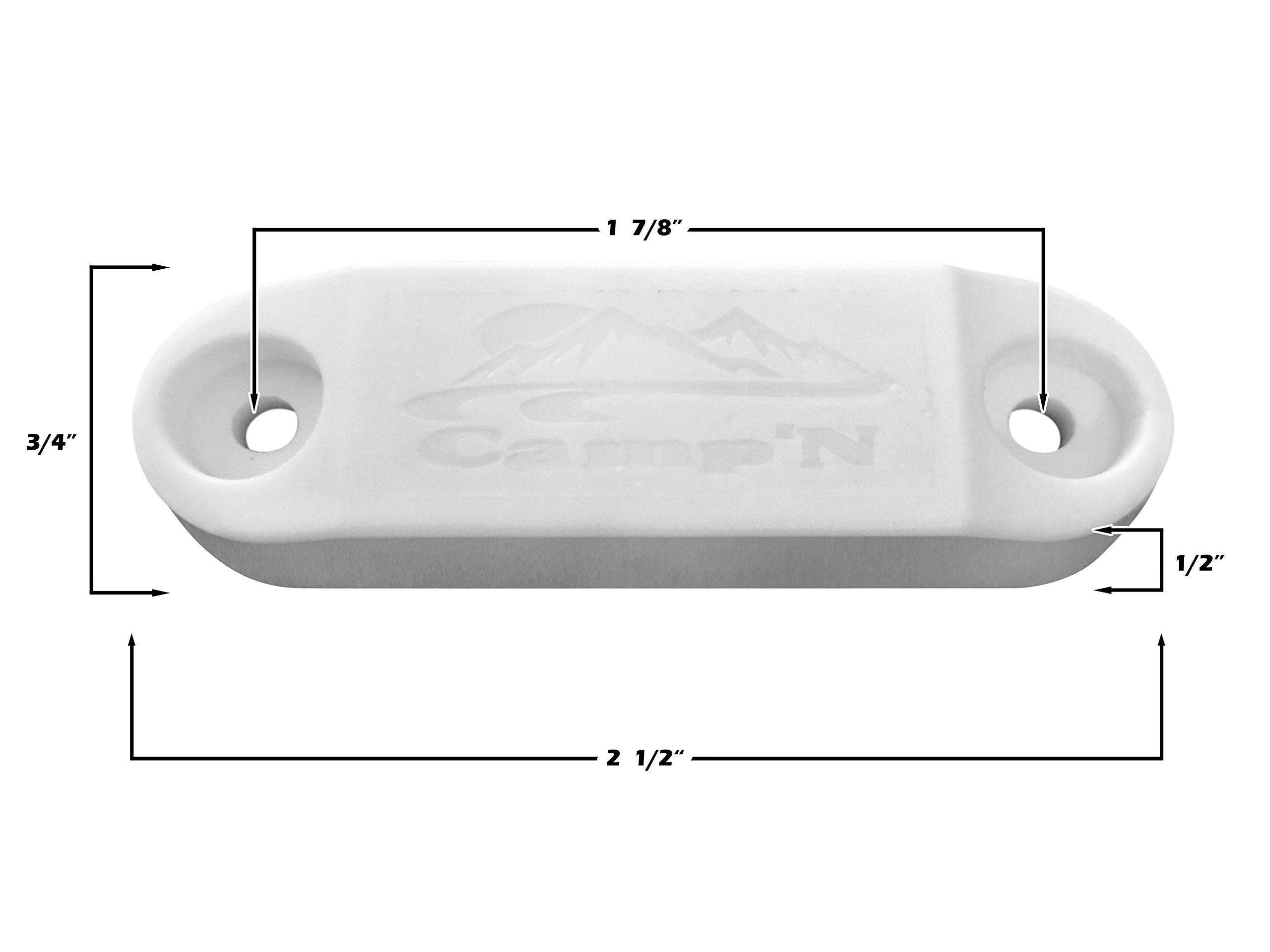 Camp'N Rv Magnetic Door Catch (White 2-Pair) Rv Magnetic Door Holder & Rv Door Magnet For A Secure Hold. Magnetic Rv Door Holder - Rv Door Magnetic Catch - Rv Door Magnets With Mounting Hardware
