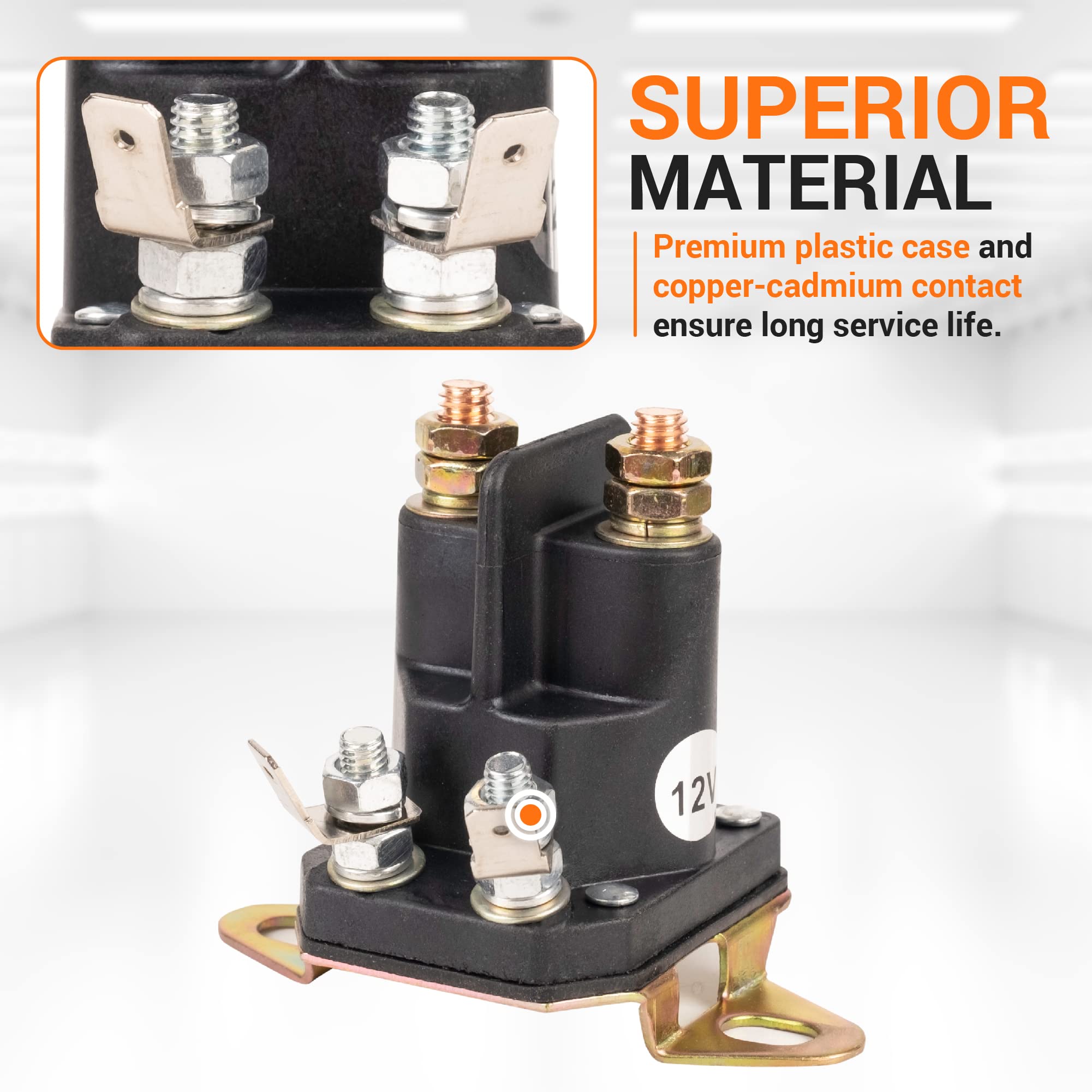 Bluestars Miu12537 Starter Solenoid By Bluestars - For John Deere S240 X300 X304 X305R X310 X320 X324 X350 X354 X360 X370 X380 X384 X390 X394 Lawn Tractors - Replaces 884-1221-210-02 892-1221-210