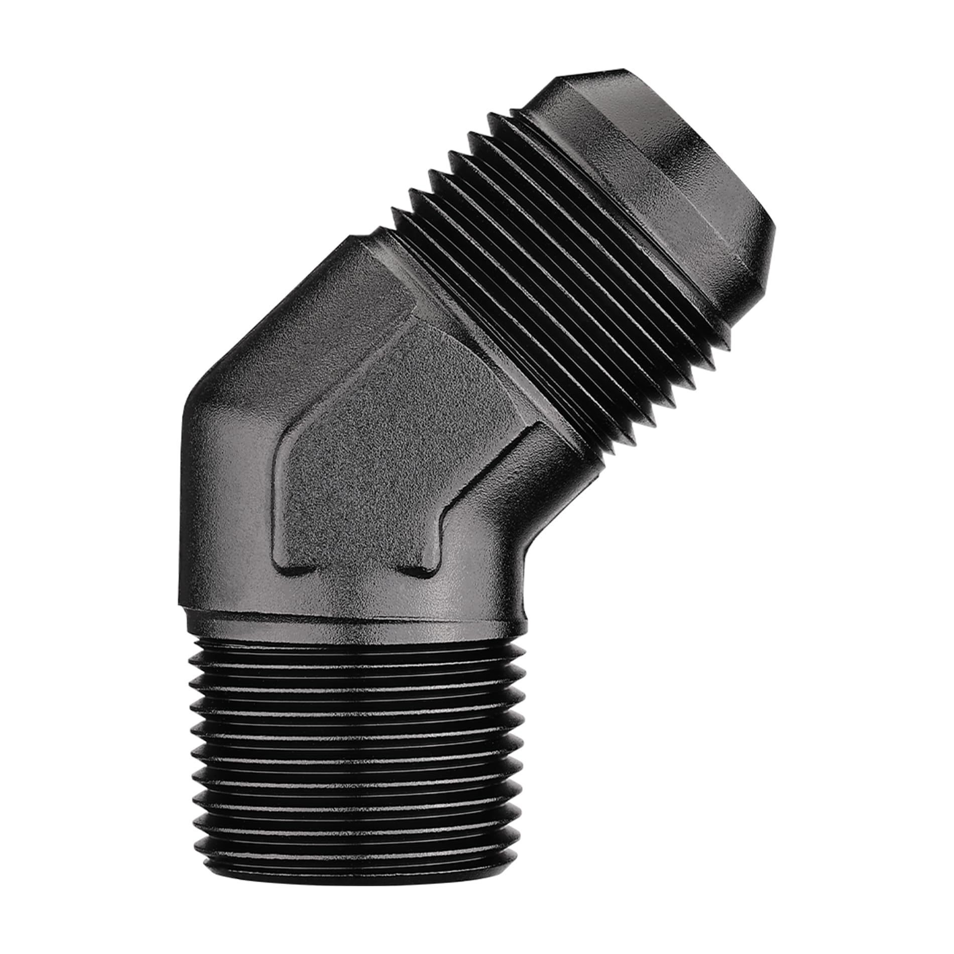 Evil Energy 12An Male Flare To 3/4'' Npt Pipe 45 Degree Fitting Adapter Aluminum Black