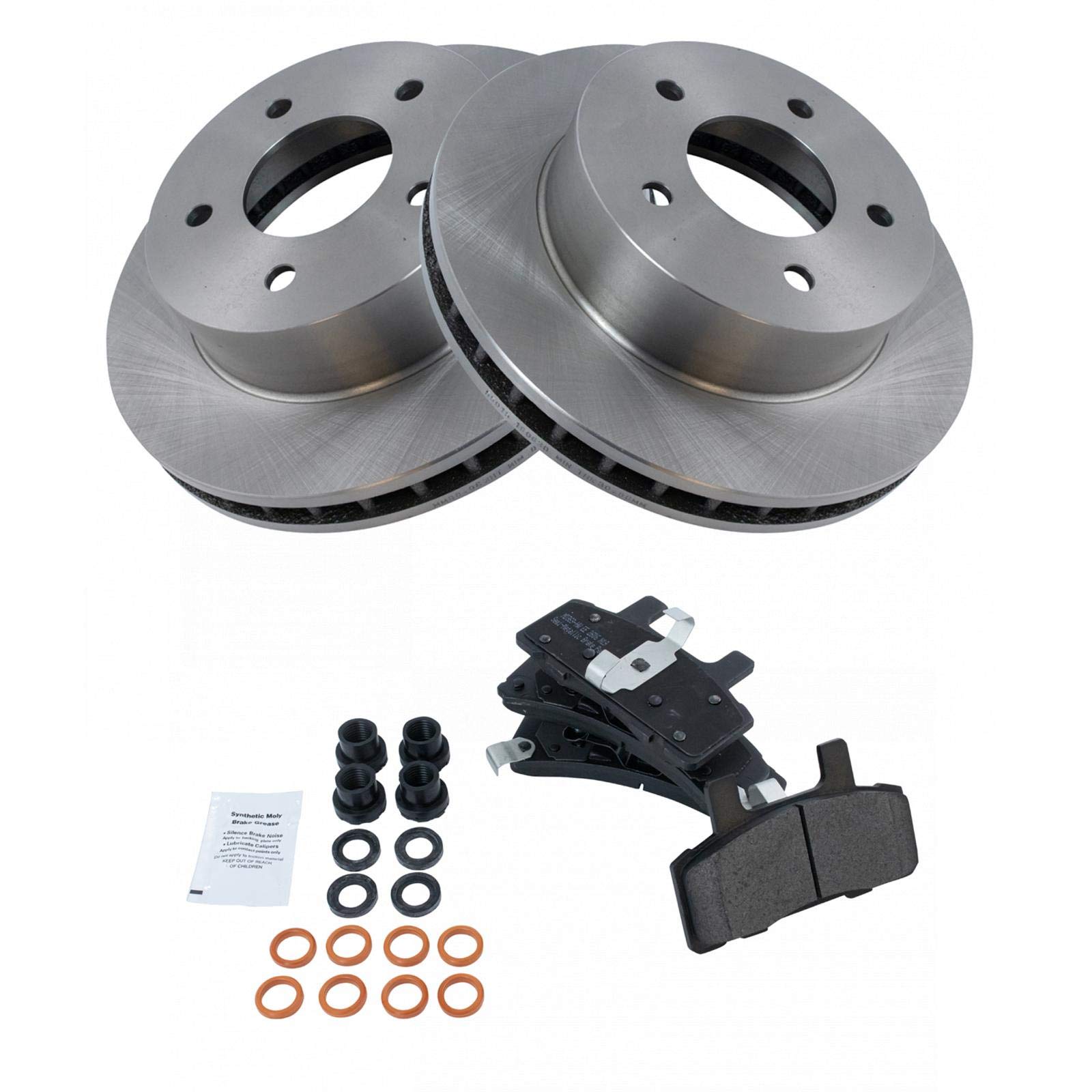 Trq Brake Rotor & Ceramic Pad Front Kit For Chevy Astro Gmc Safari