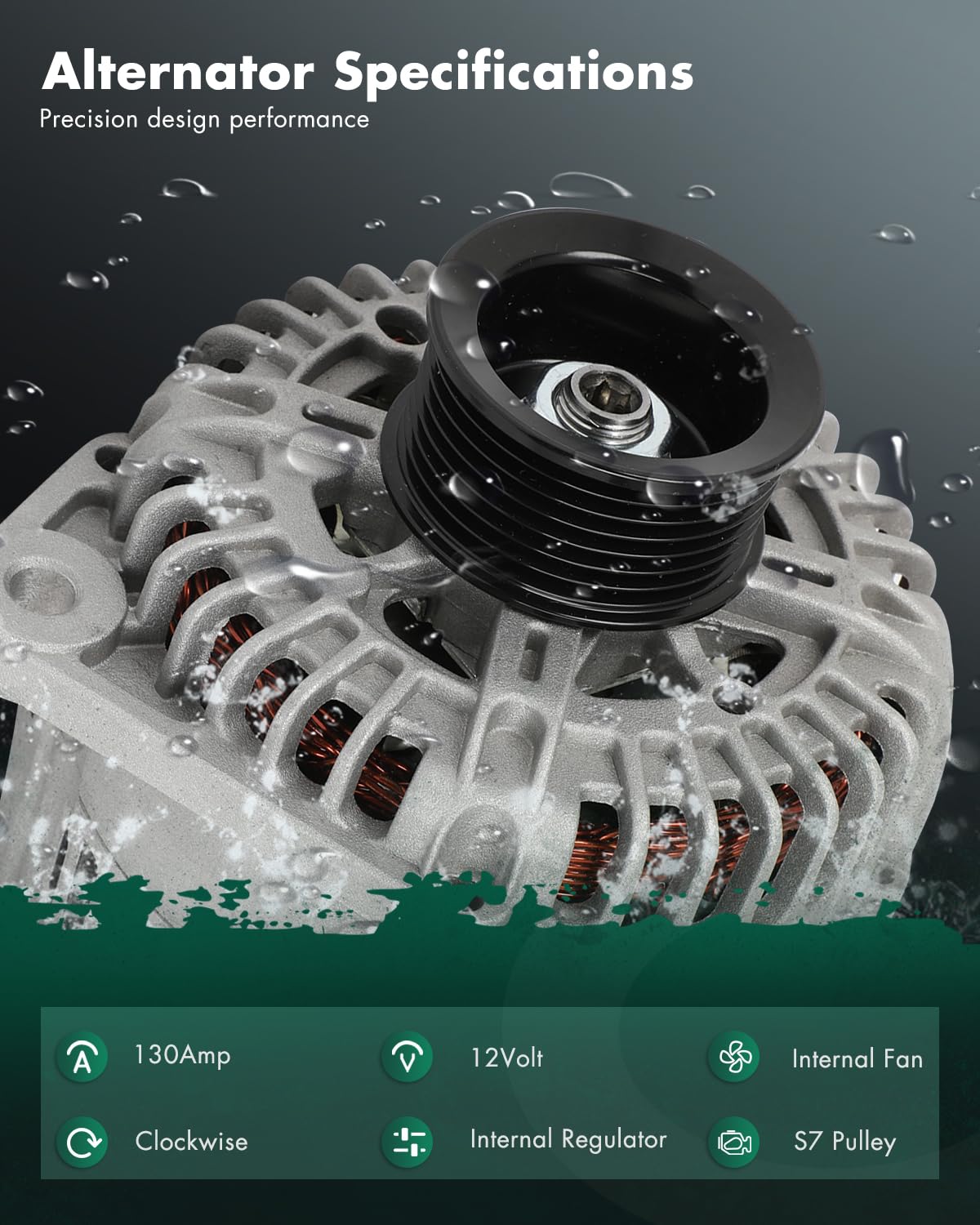 SCITOO Alternator Fits for Nissan for Armada, Frontier, for Pathfinder, for Titan, Xterra, Equator & for Infiniti QX56-12V 130Am