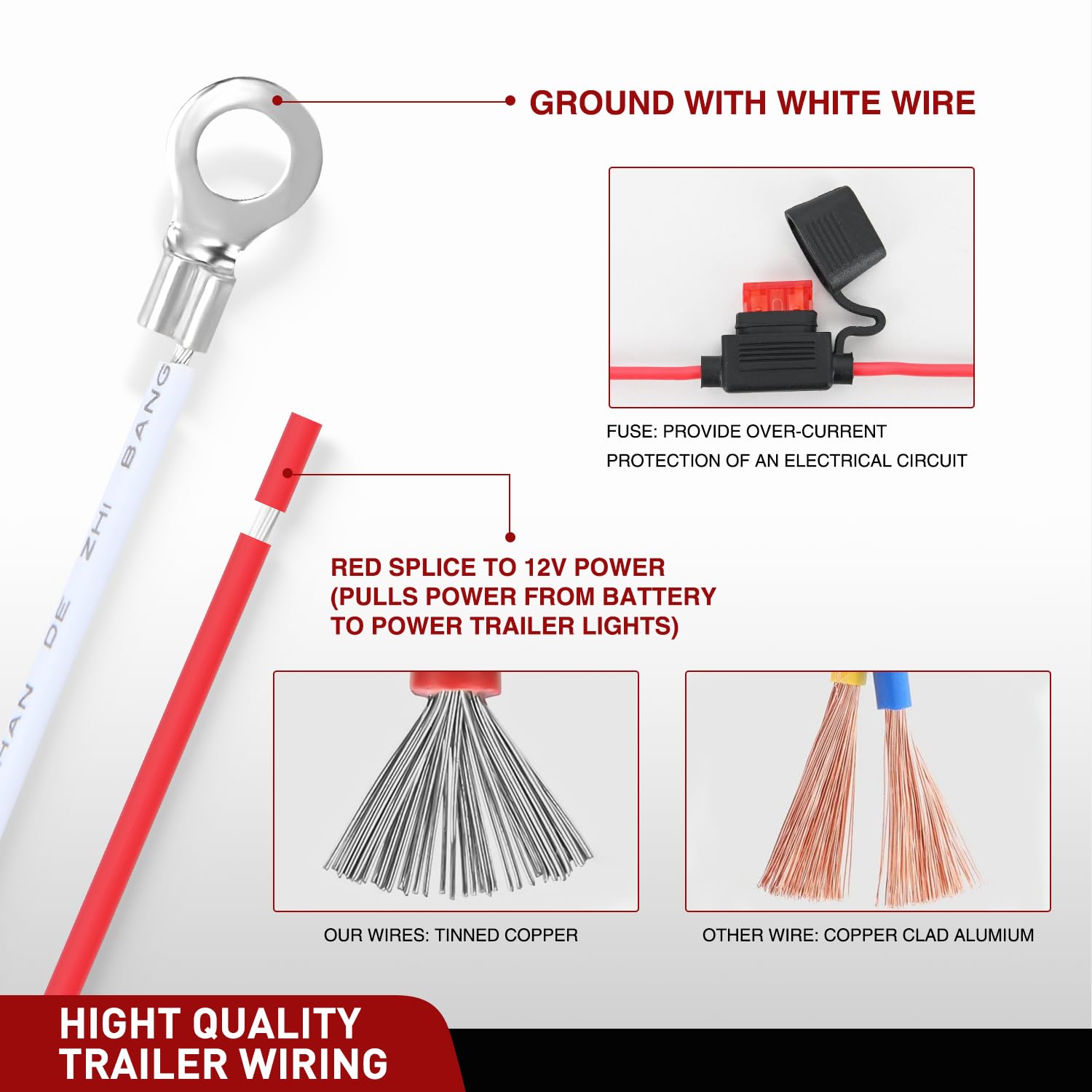 Nilight 4 Pin Trailer Wiring Harness Kit 56120 Vehicle Connect Plug OEM Compatible Custom for 2011 2012 2013 2014 Ford Edge Limi