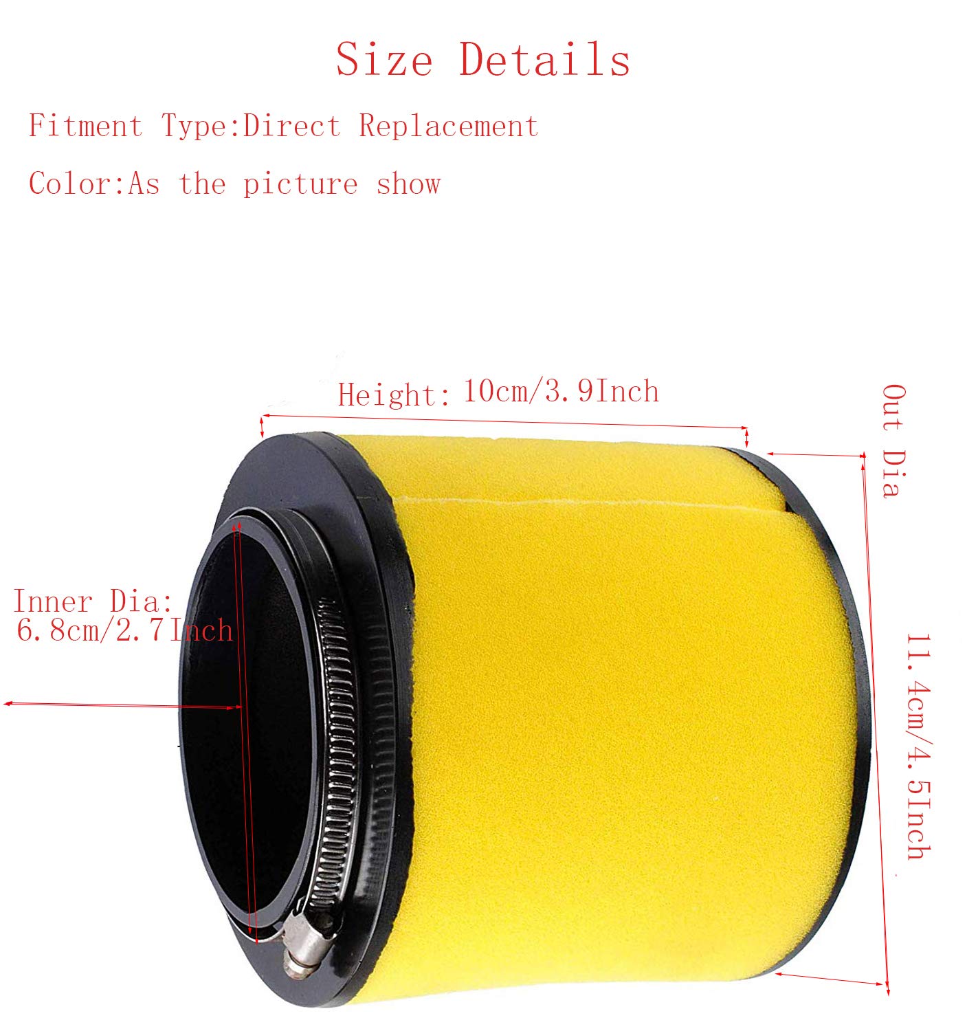 Trx350 Air Filter Compatible For Honda Rancher Trx350Fe Trx350Fm Trx350Te Trx350Tm 2000 2001 2002 2003 2004 2005 2006 Replacce 17254-Hn5-670 With Oil Filter Spark Plug