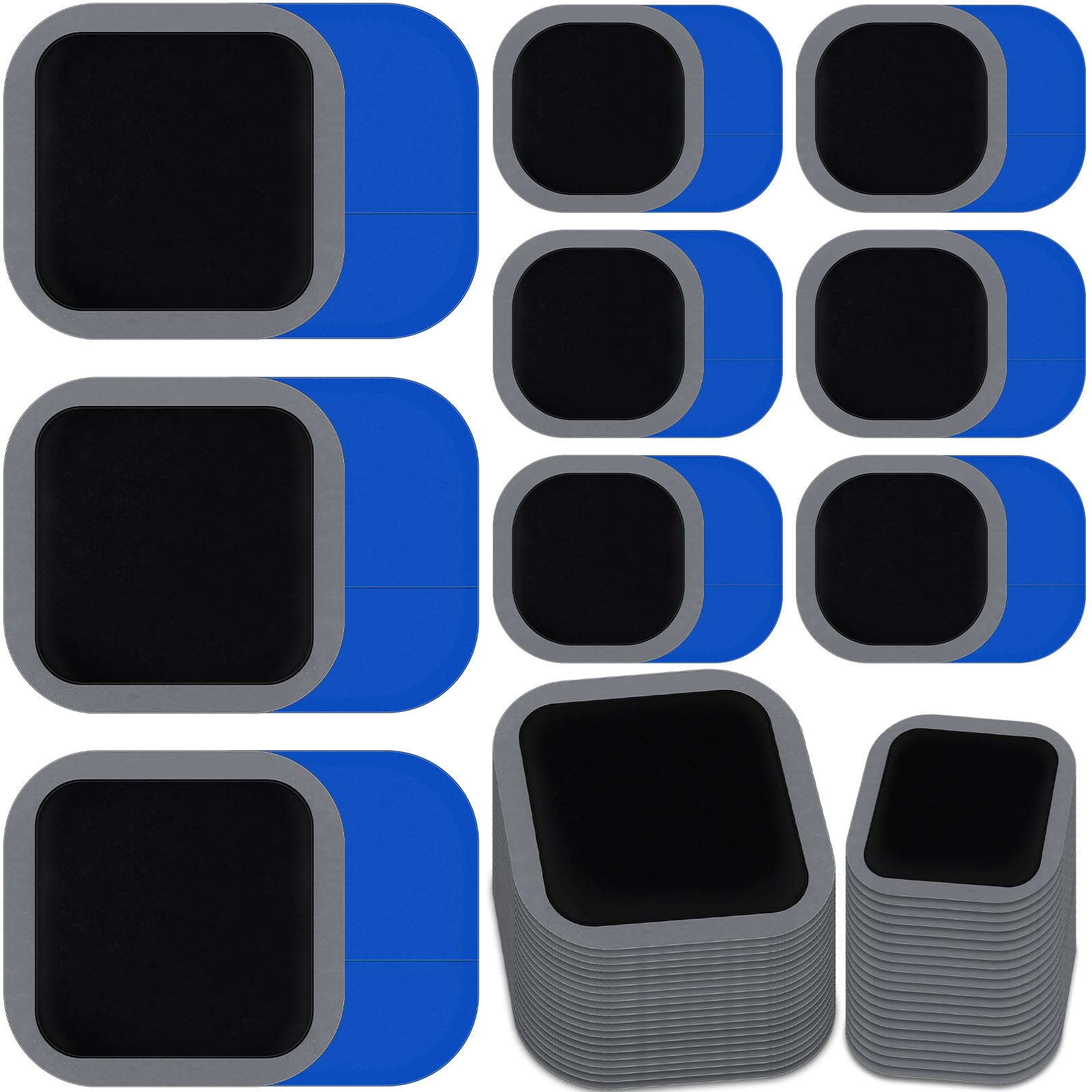 Zhengmy 40 Pieces Tire Patches 2.17 Inches, 1.77 Inches Tire Patch Tire and Tube Patch Tire Repair Tools Tire Patches Kit for Bi