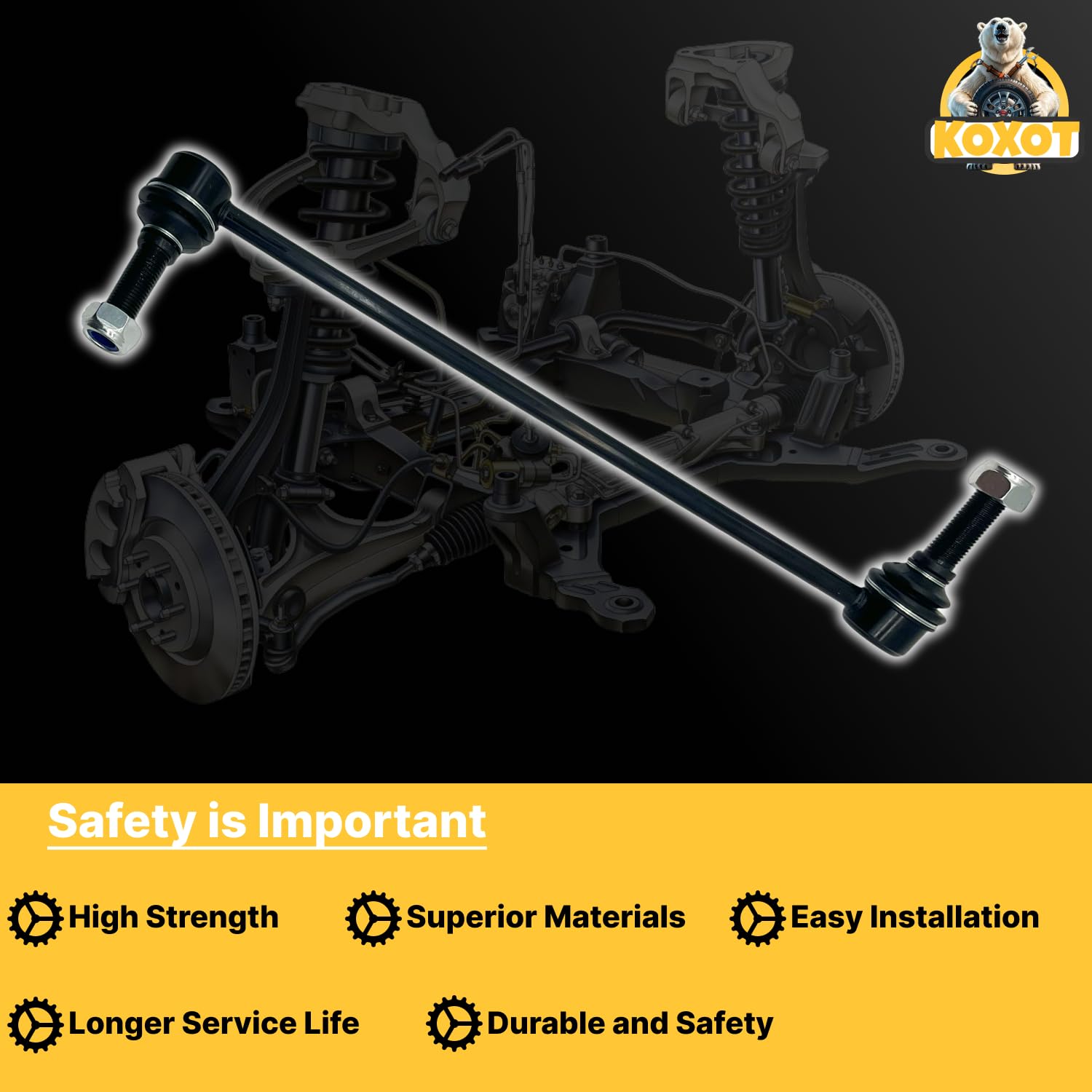 Koxot K750616 K750617 2Pcs Front Stabilizer Sway Bar Link Compatible With Ford 2011-2019 Explorer, 2013-2019 Police Interceptor