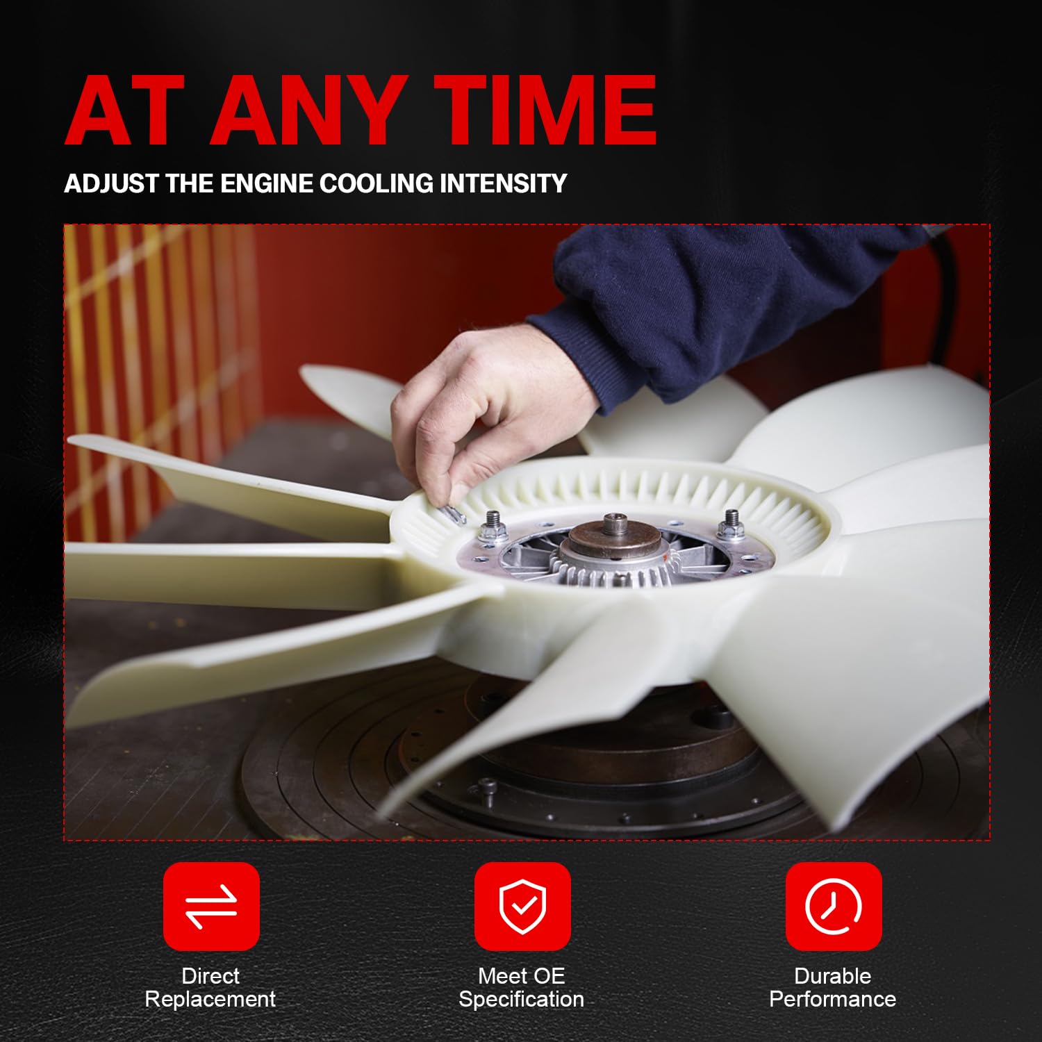 GZGN Engine Cooling Fan Clutch 2786 Compatible with Chevy Silverado 1500 2500 3500, Tahoe 2001-2004, Suburban & GMC Sierra, Yuko