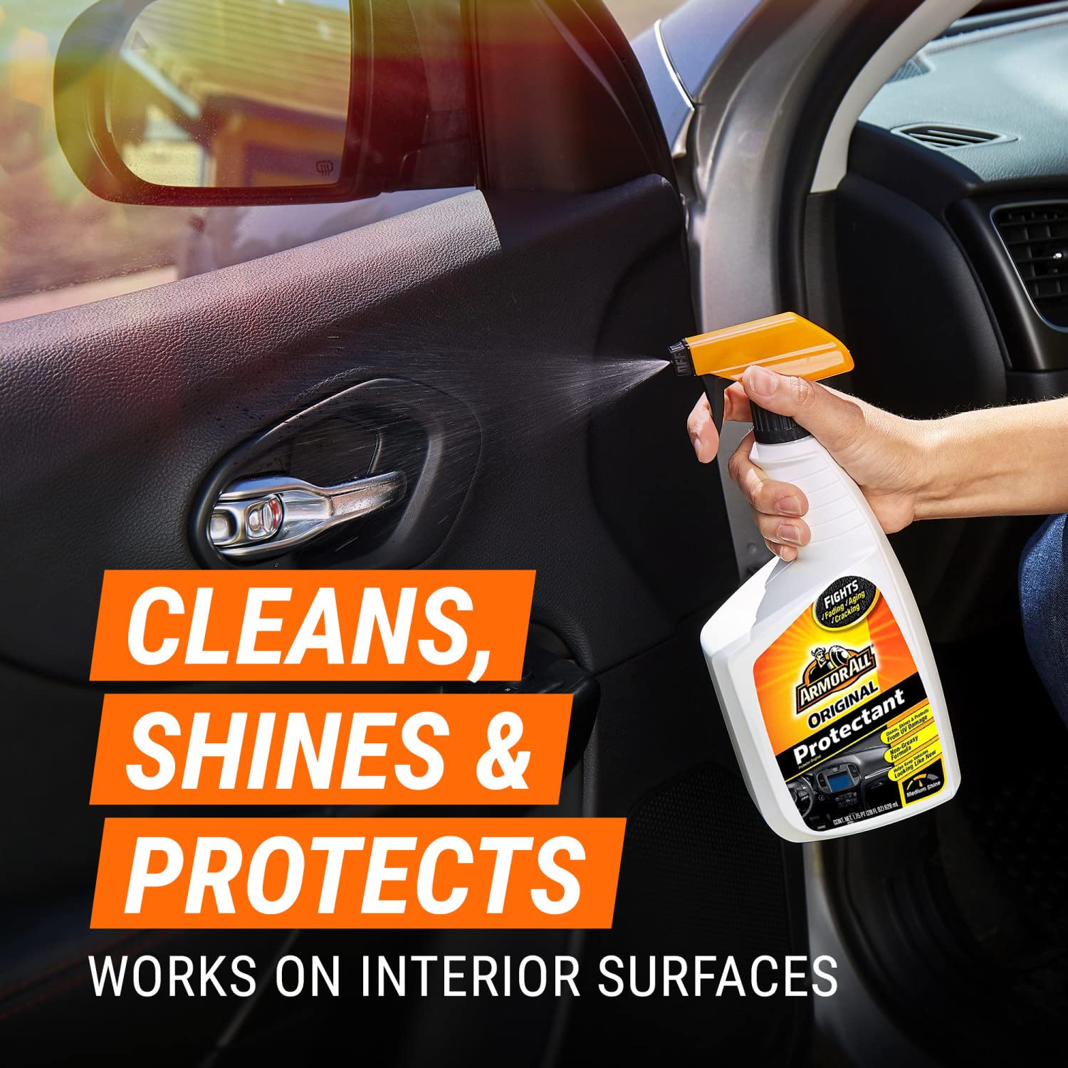 Armor All Protectant, Original Protectant Car Interior Cleaner With Uv Protection To Fight Cracking & Fading, 32 Oz