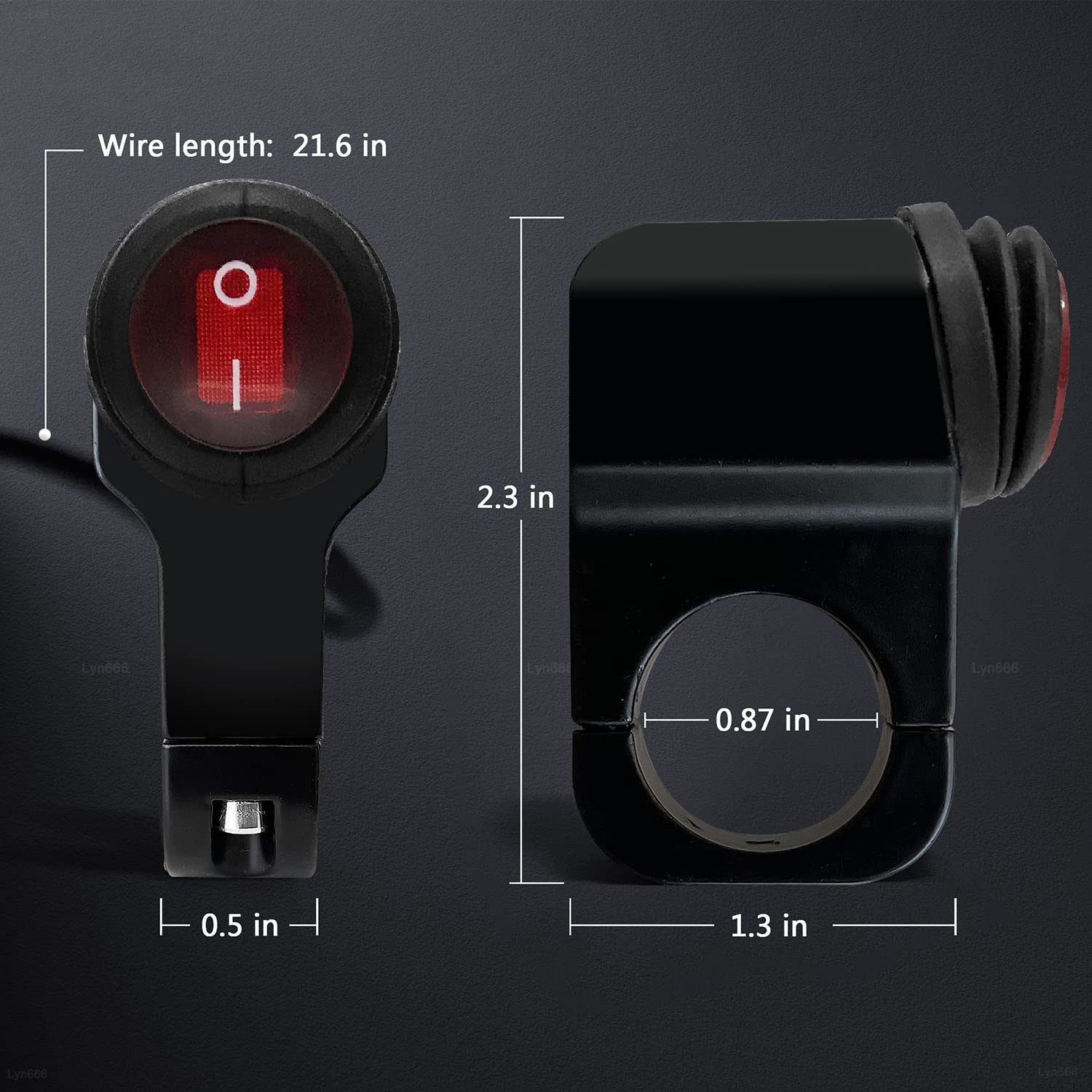 1 Piece Motorcycle Handlebar Switch Atv Handlebar Light Switch 12V Aluminium Alloy Push Botton Waterproof Switches For Motorcycl