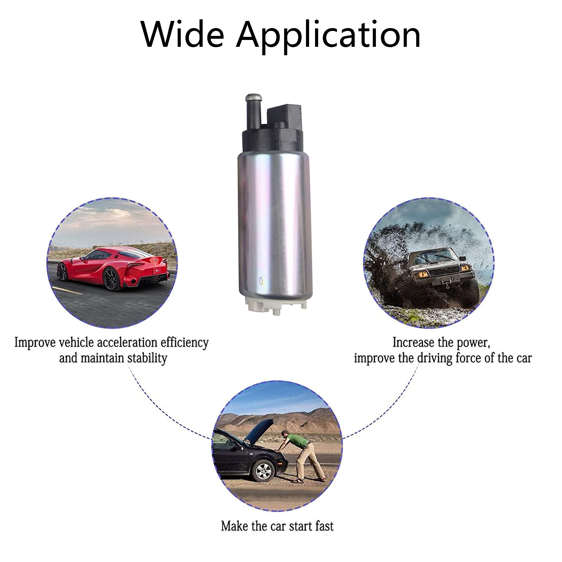 255Lph Electric Fuel Pump High Performance Replace Walbro Gss342 With Installation Kits