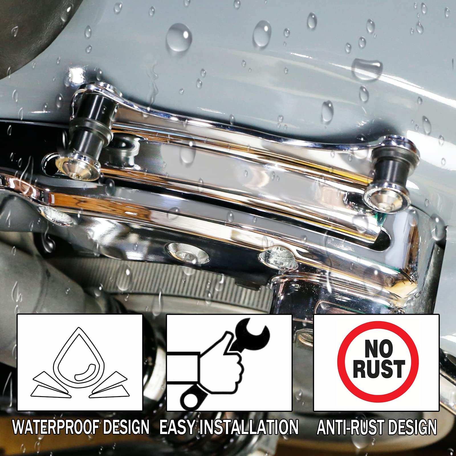 Premium Custom 4 Point Docking Hardware Kit for Harley Touring Accessories 2009 2010 2012 2013 Street Glide, Electra Glide, Road