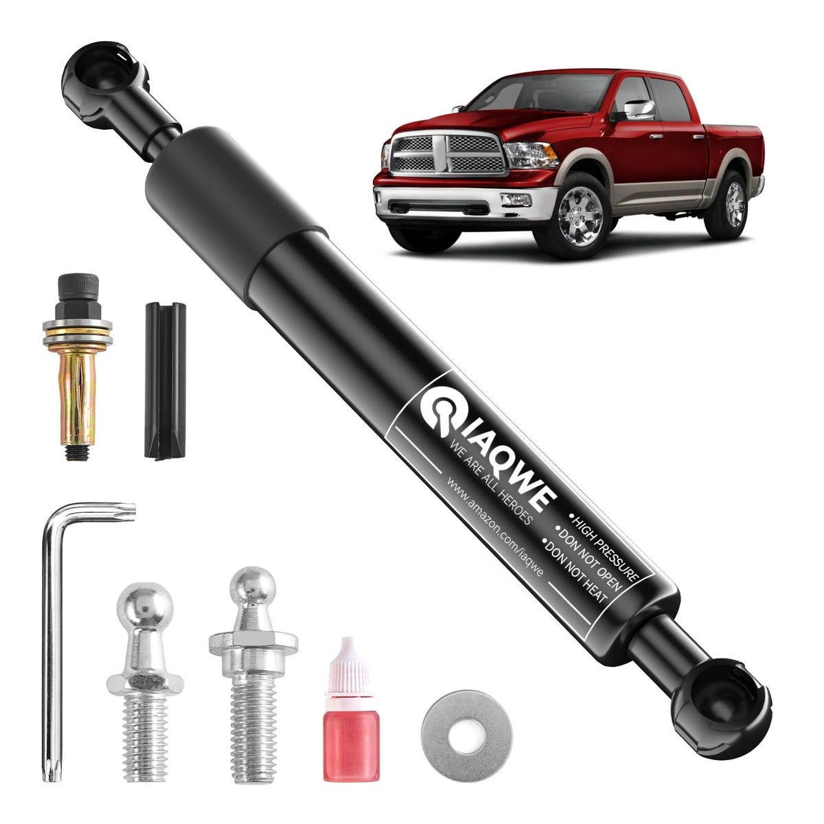 Iaqwe Tailgate Assist Shock 43300 Lift Support Fit For 2002-2008 Dodge Ram 1500 2002-2009 Ram 2500 Ram 3500, Truck Assist Access