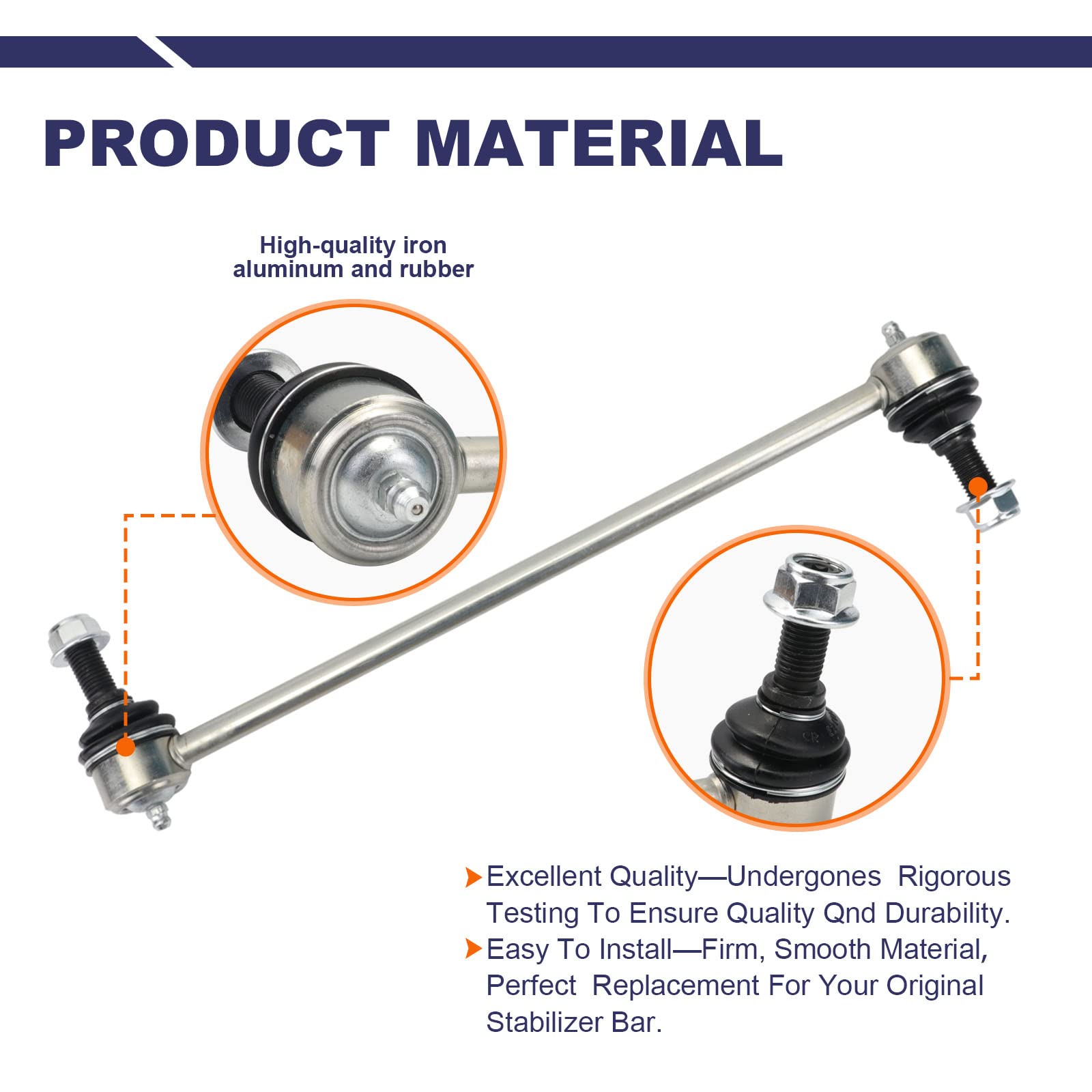 Stiueoav K7258 Sway Bar Link - Front Stabilizer End Link Compatible With 2004-2008 Pacifica?2000-2003 Voyager?1996-2007 Caravan?