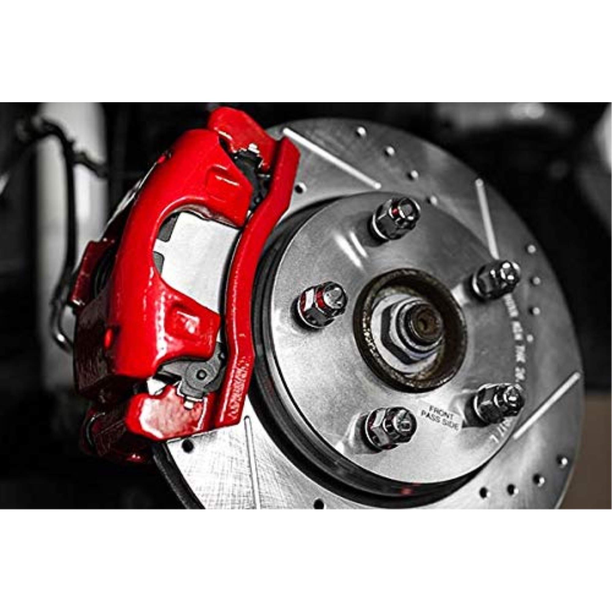 Power Stop S4836 Rear Pair Red Powder Coated Calipers For 2007-2009 Chrysler Aspen | 2003-2009 Dodge Durango | 2002-2018 Ram 150
