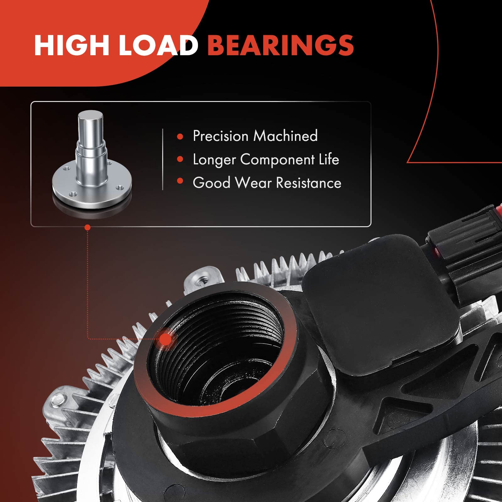 A-Premium Electronic Radiator Cooling Fan Clutch Compatible with Chevy, GMC, Buick, Saab & Oldsmobile - Trailblazer 02-09, SSR, Envoy, Rainier, Bravada, 9-7x - 4.2L 5.3L 6.0L - Replace# 25790869