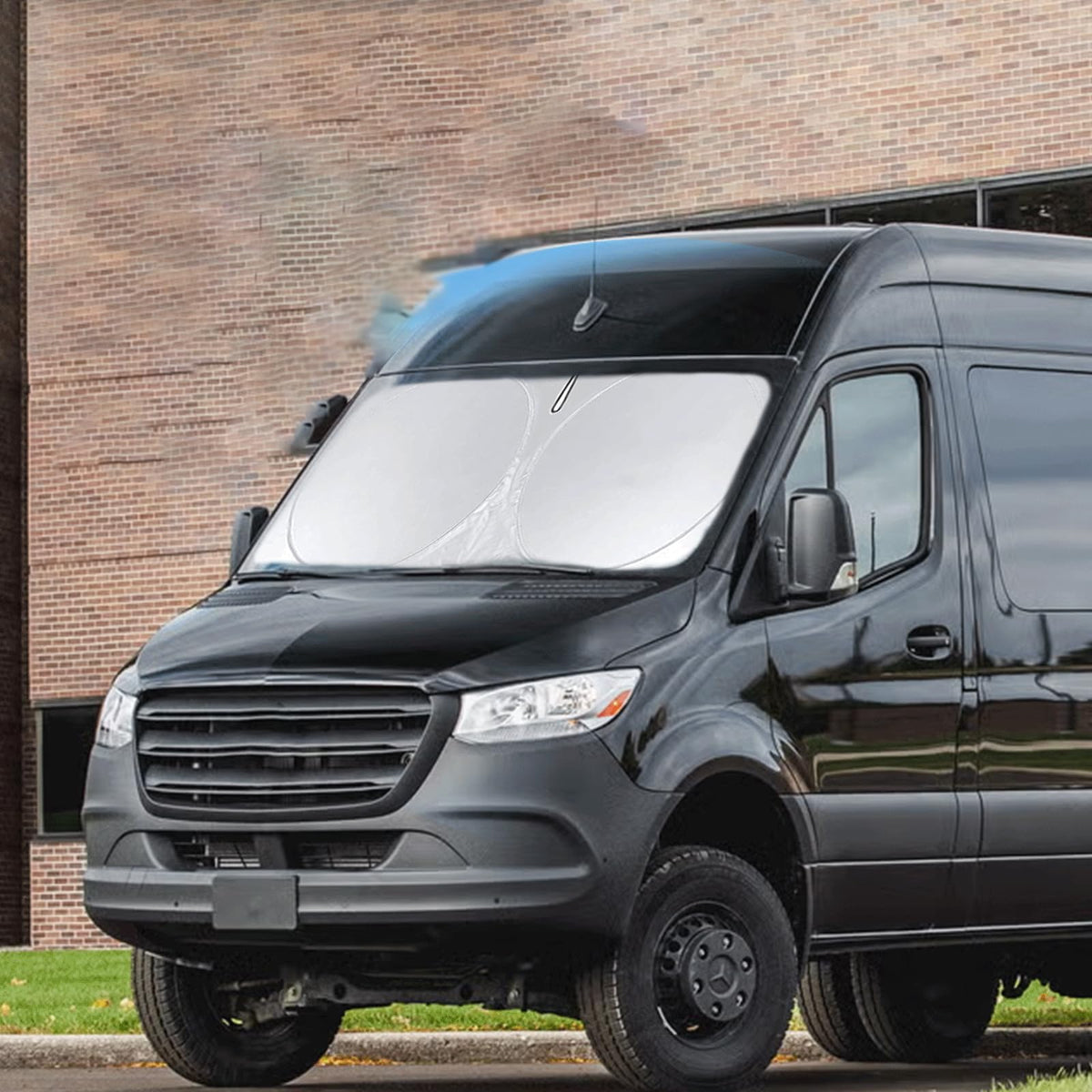 Custom Fit Benz Sprinter Windshield Sunshade for 2007-2024 2025 Mercedes Benz Sprinter Freightliner Cargo Crew Passenger Motorho