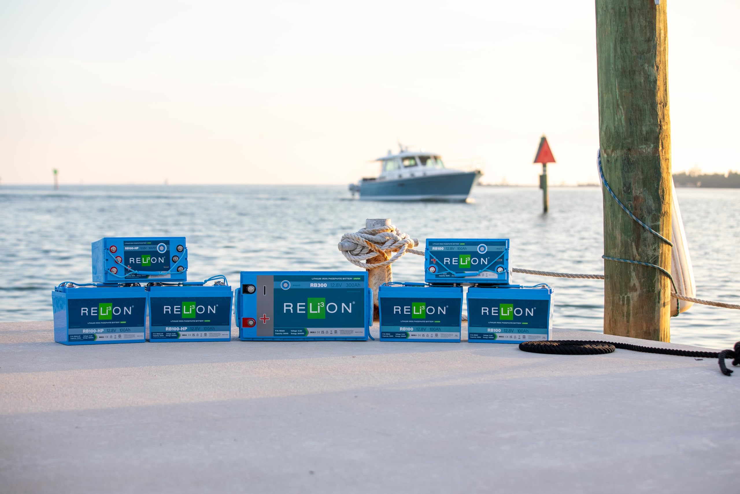 Relion Rb300 | 12V 300Ah | Lifepo4 Lithium-Ion Battery | Group 8D | 3500~5000 Cycles | Waterproof (Ip67 Rating) | 10 Year Warranty | Perfect For Marine, Sailing, Rv, Off Grid Etc.