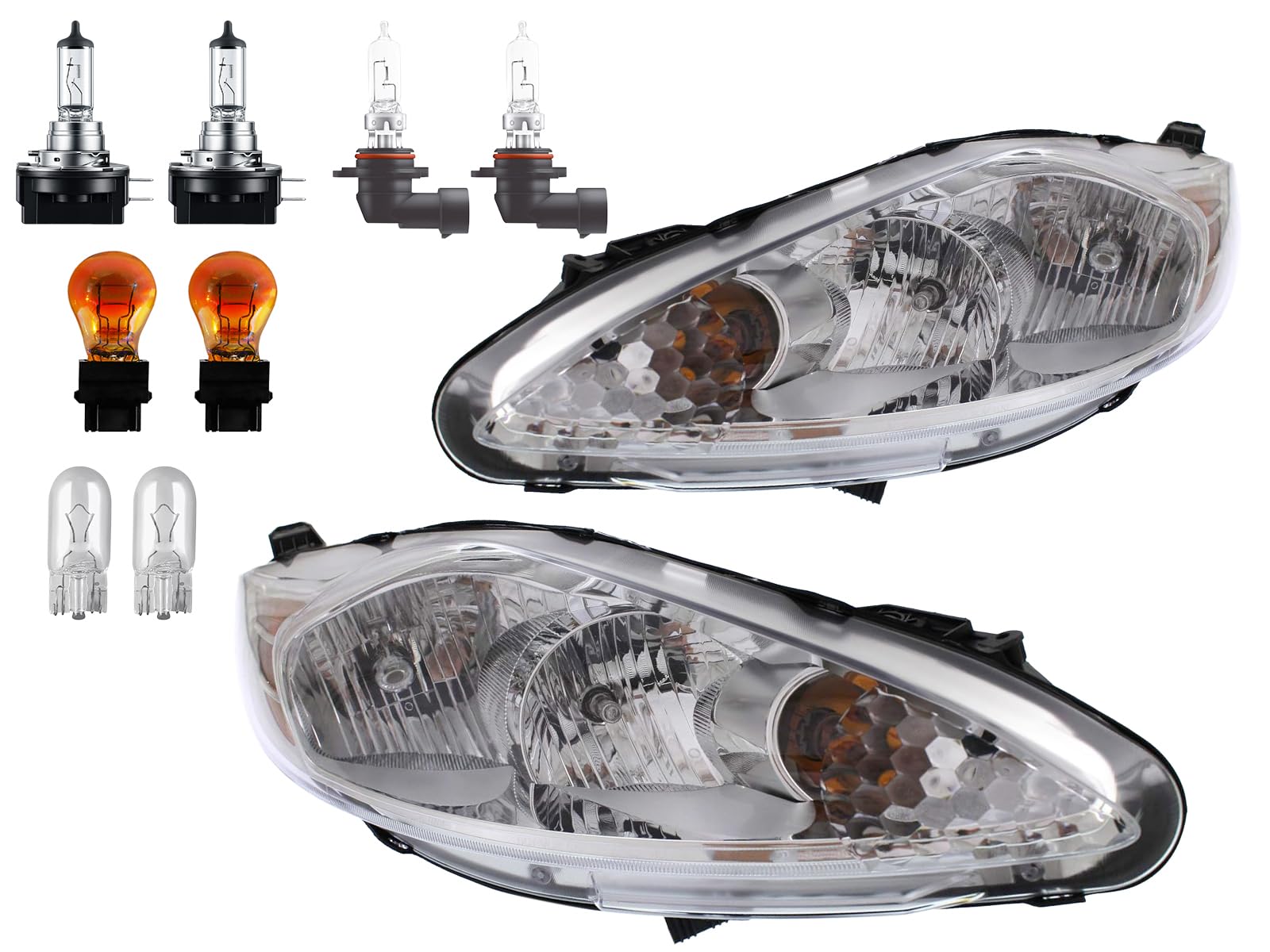 Auto Parts Avenue APA Replacement Head Lamp for 2011 2012 2013 Fiesta Sedan Hatchback Without Appearance Pkg Passenger Driver PA