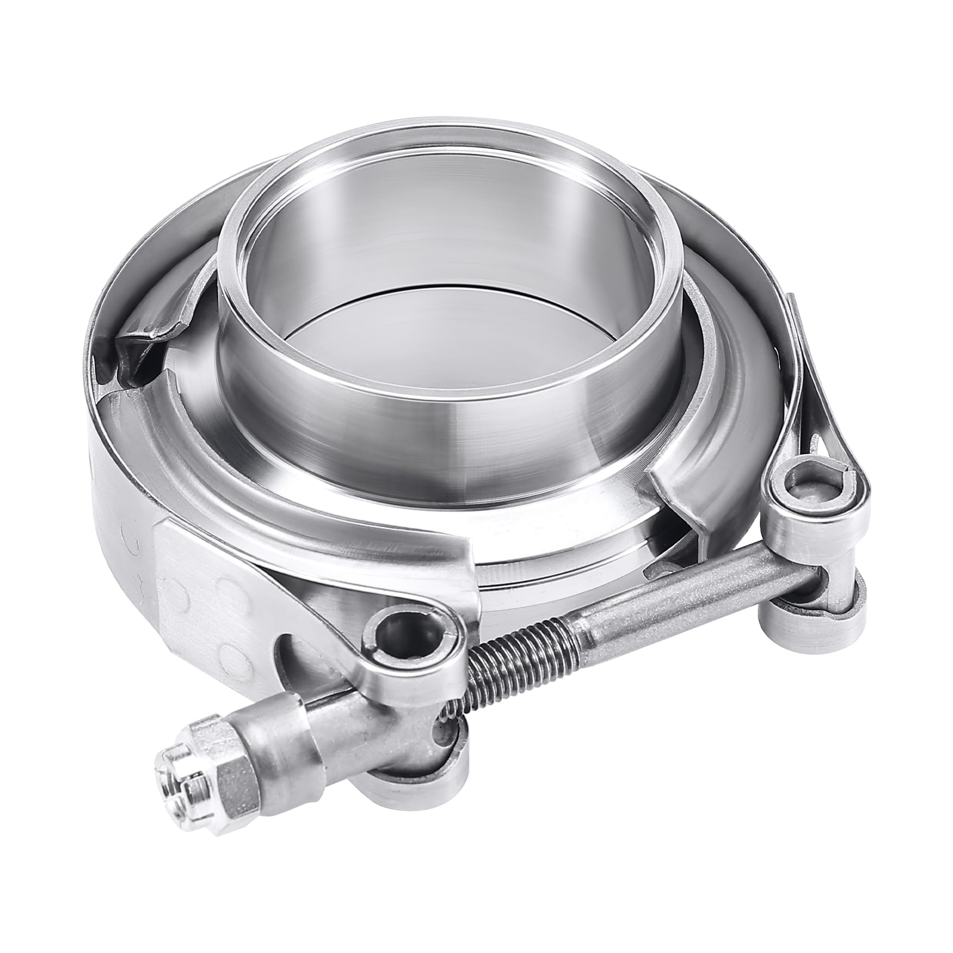 Evil Energy 1.75 Inch V Band Clamp With Flange Male Female 304 Stainless Steel 1Pc