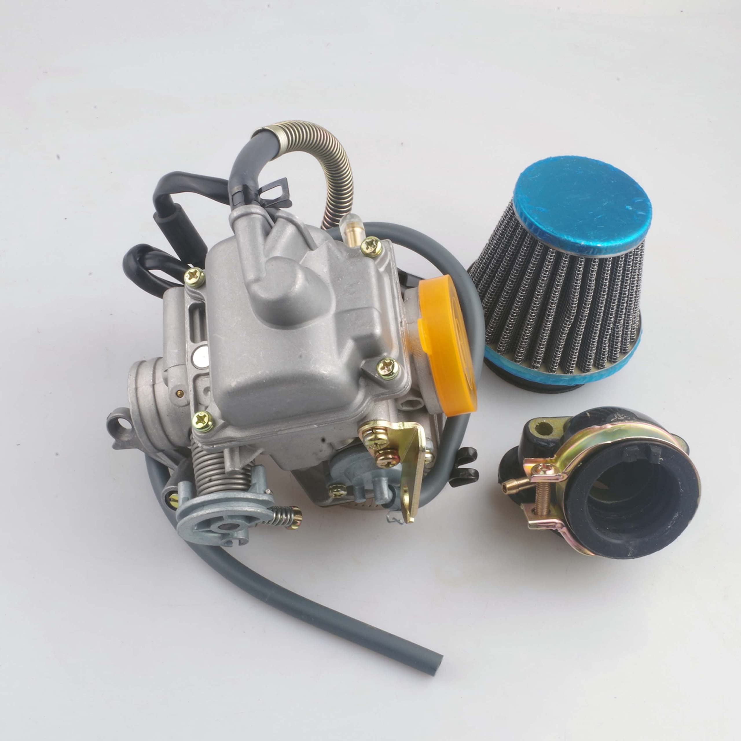 Dosens 150Cc Carburetor Compatible With Gy6 4 Stroke Engines Electric Choke Motorcycle Scooter 152Qmj 157Qmi With Air Filter Int