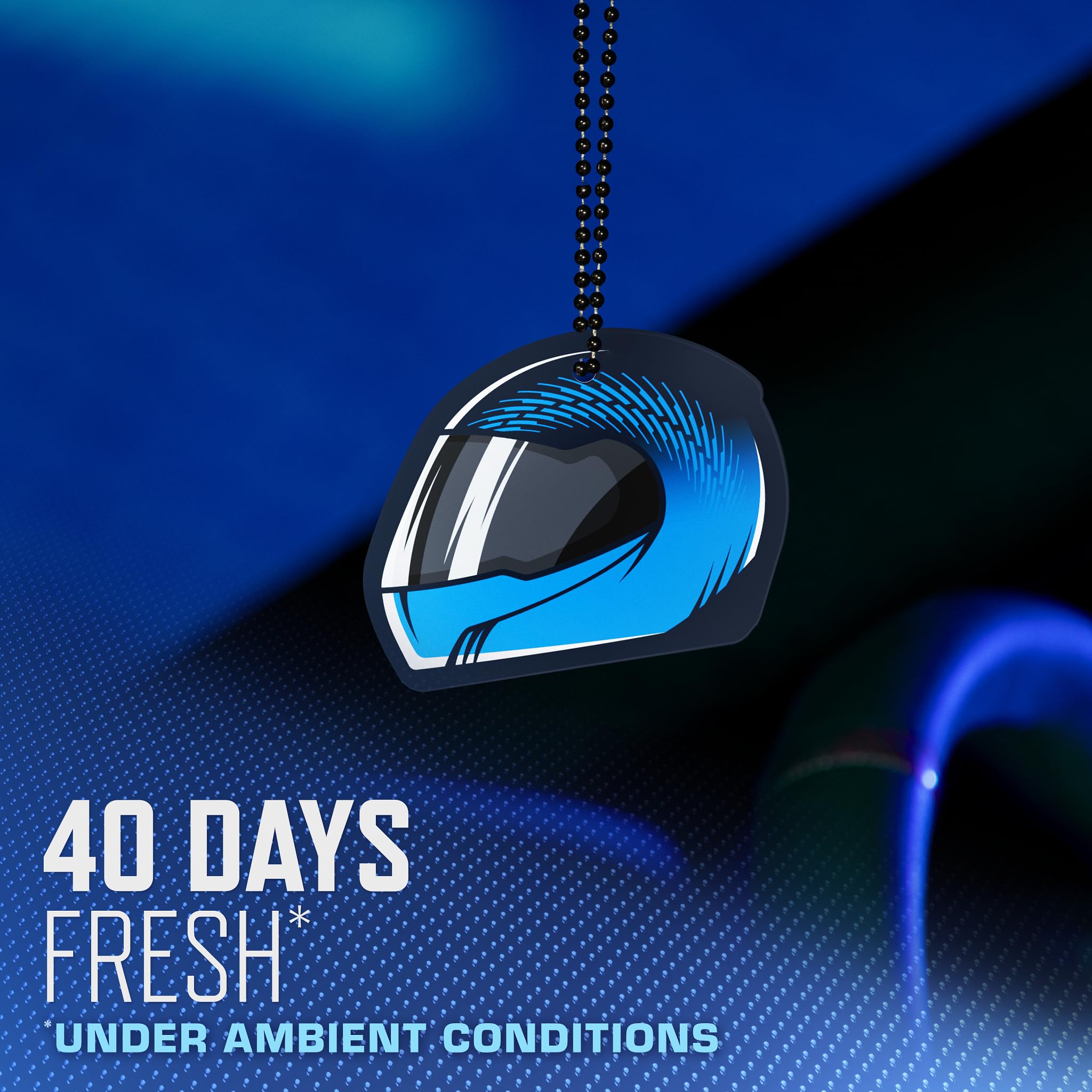 Armor All Podium Series Hanging Car Air Freshener, Logo Helmet, Lights Out Scent (6 Pack), Racing-Inspired Auto Air Freshener Wi