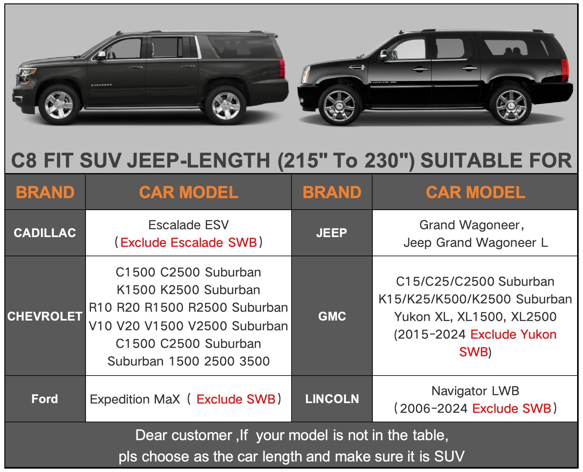 Kayme Large Suv Car Cover Waterproof All Weather, Outdoor Full Size Suv Cover Rain Sun Uv Protection, Universal Fit Chevrolet Ch