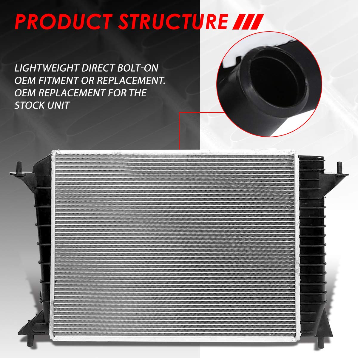 Auto Dynasty Radiator Compatible With 1993-1998 Ford Thunderbird Lincoln Mark Viii Mercury Cougar 4.6L V8, Dpi 1551 Factory Styl