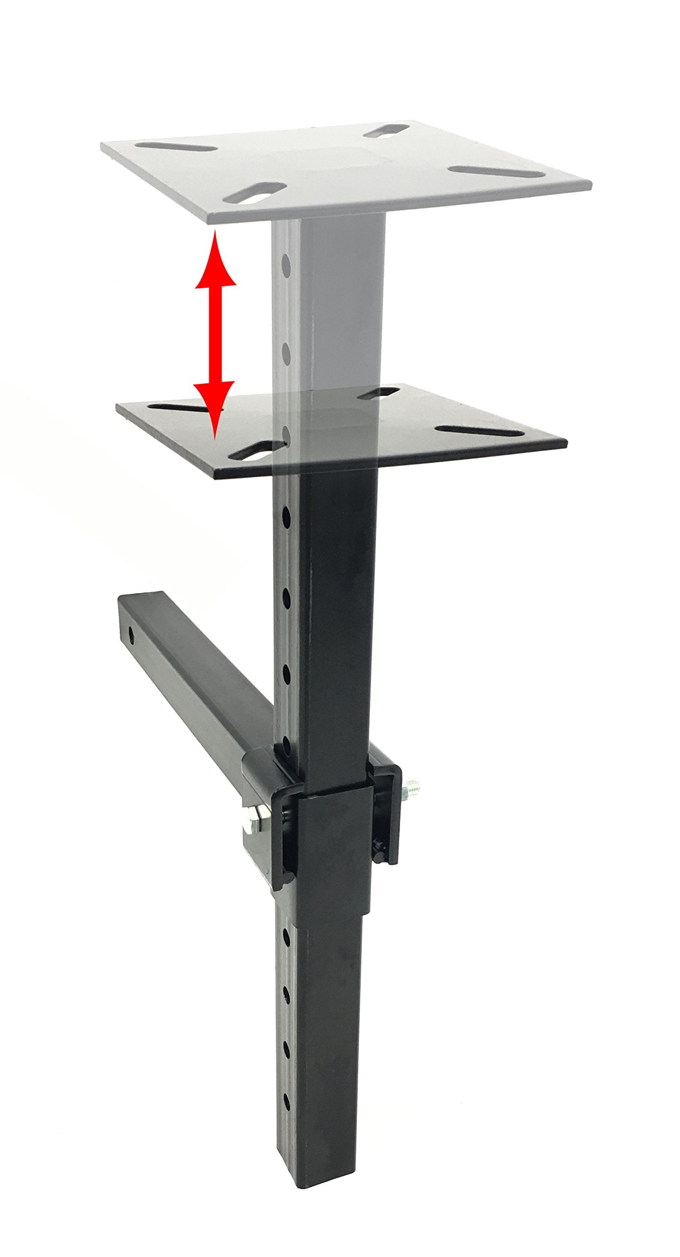 MaxxHaul 80356 Hitch Mount Vise Plate Holder With Adjustable Height - Fits 2 inch x 2 inch Receiver With Standard Mounting Vise