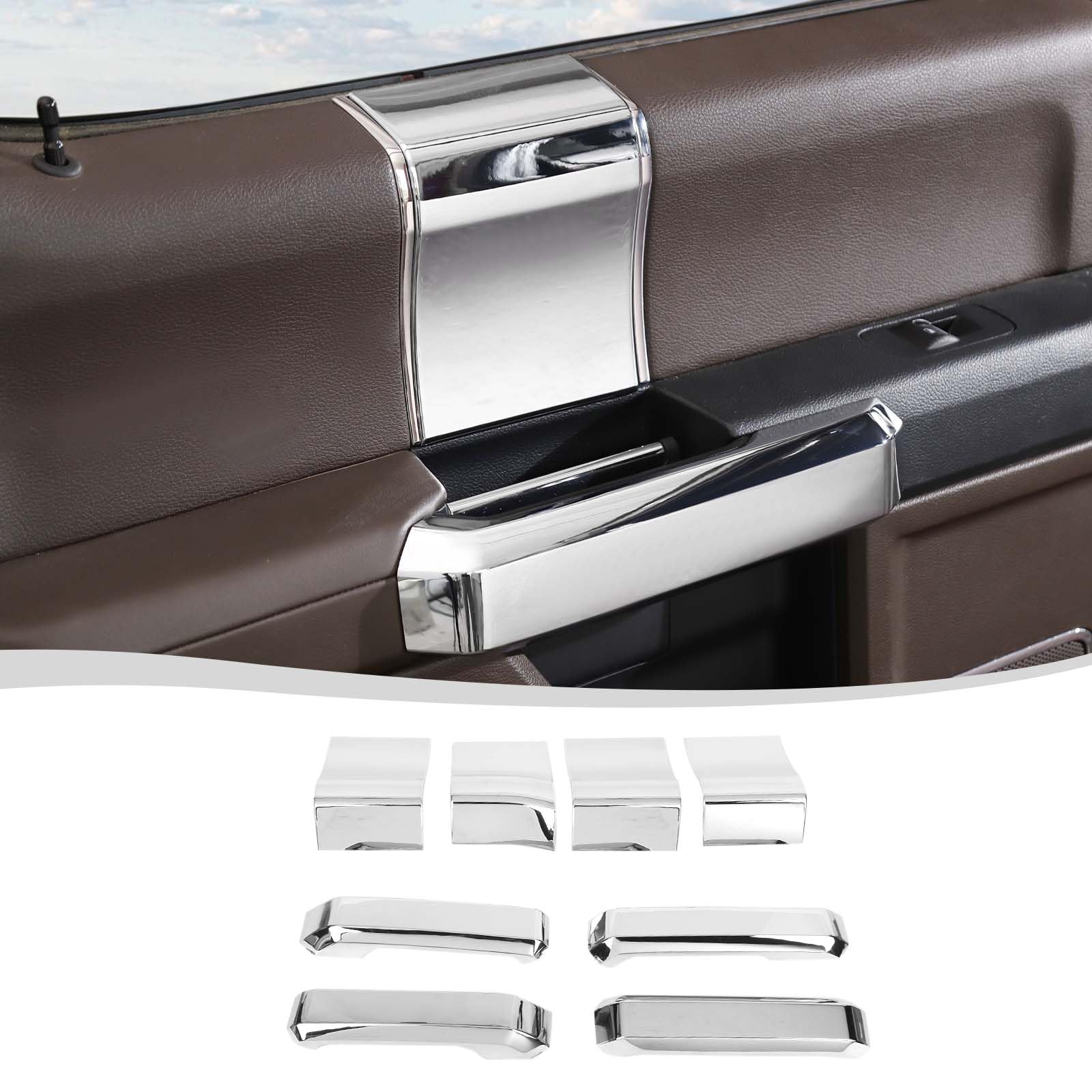 Voodonala For F150 2015-2020 Interior Door Handle Cover With Door Panel Cover Compatible With Ford F-150 2015-2020, F150 Interio