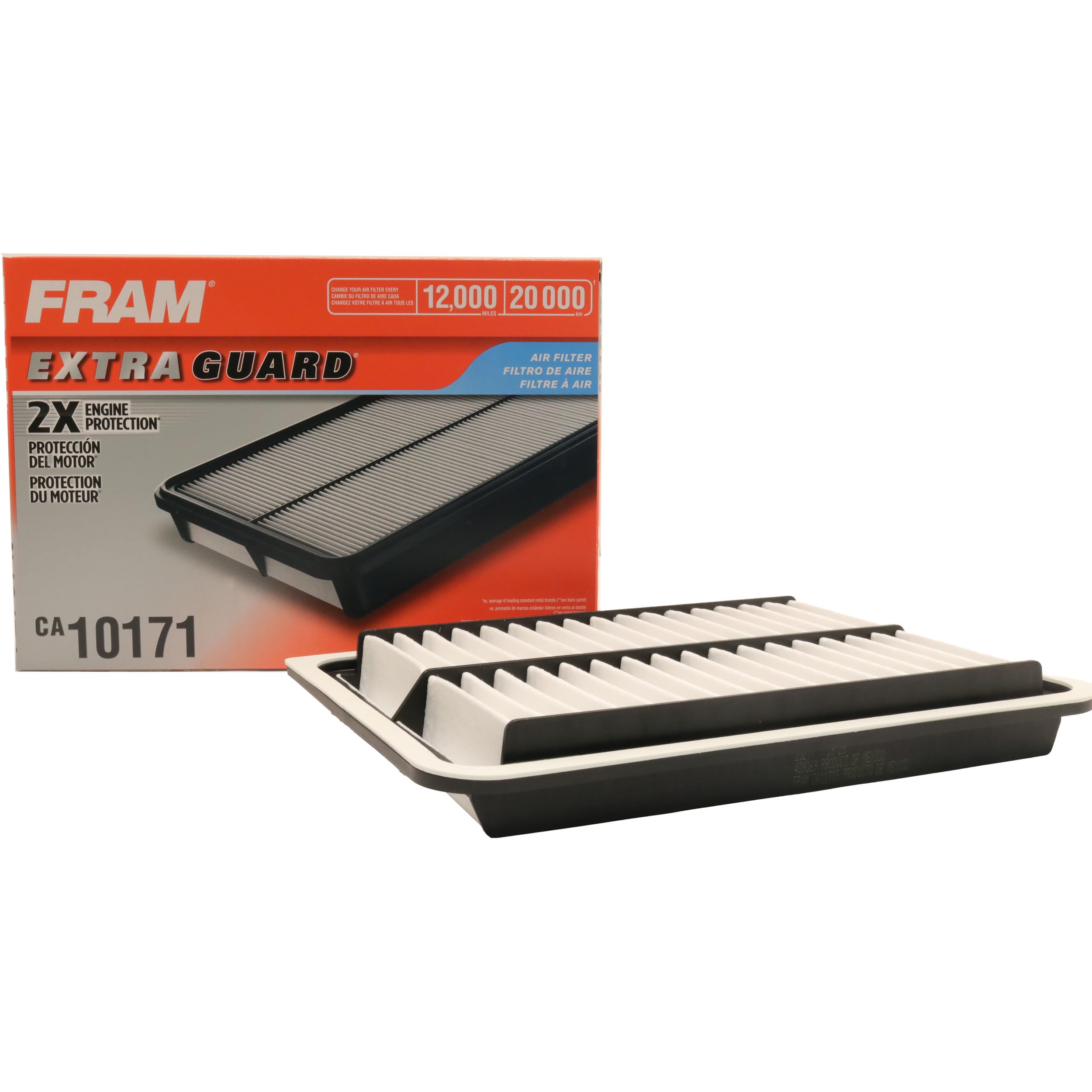 FRAM Extra Guard CA10171 Replacement Engine Air Filter for Select Toyota Venza and Camry Models, Provides Up to 12 Months or 12,