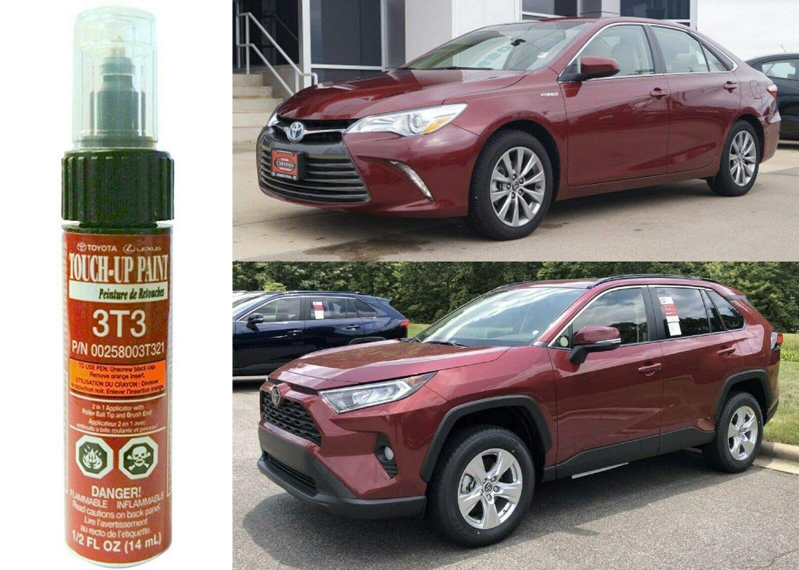 Toyota Genuine 00258-003T3-21 Ruby Flare Pearl Touch-Up Paint Pen (.44 fl oz, 13 ml)
