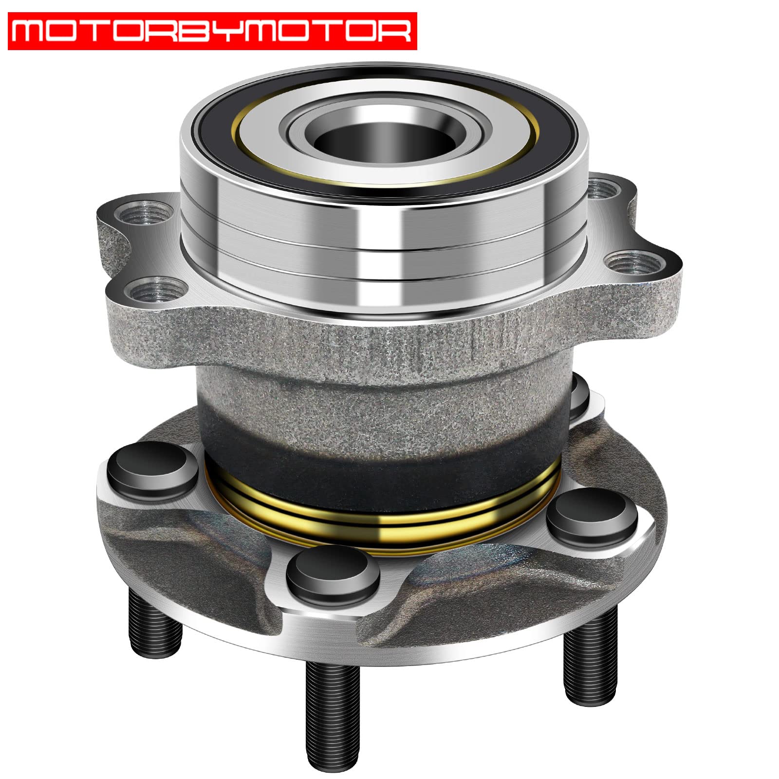 Motorbymotor 512518 Rear Wheel Bearing And Hub Assembly With 5 Lugs Fit For Subaru Forester, Crosstrek, Impreza, Xv Crosstrek Lo