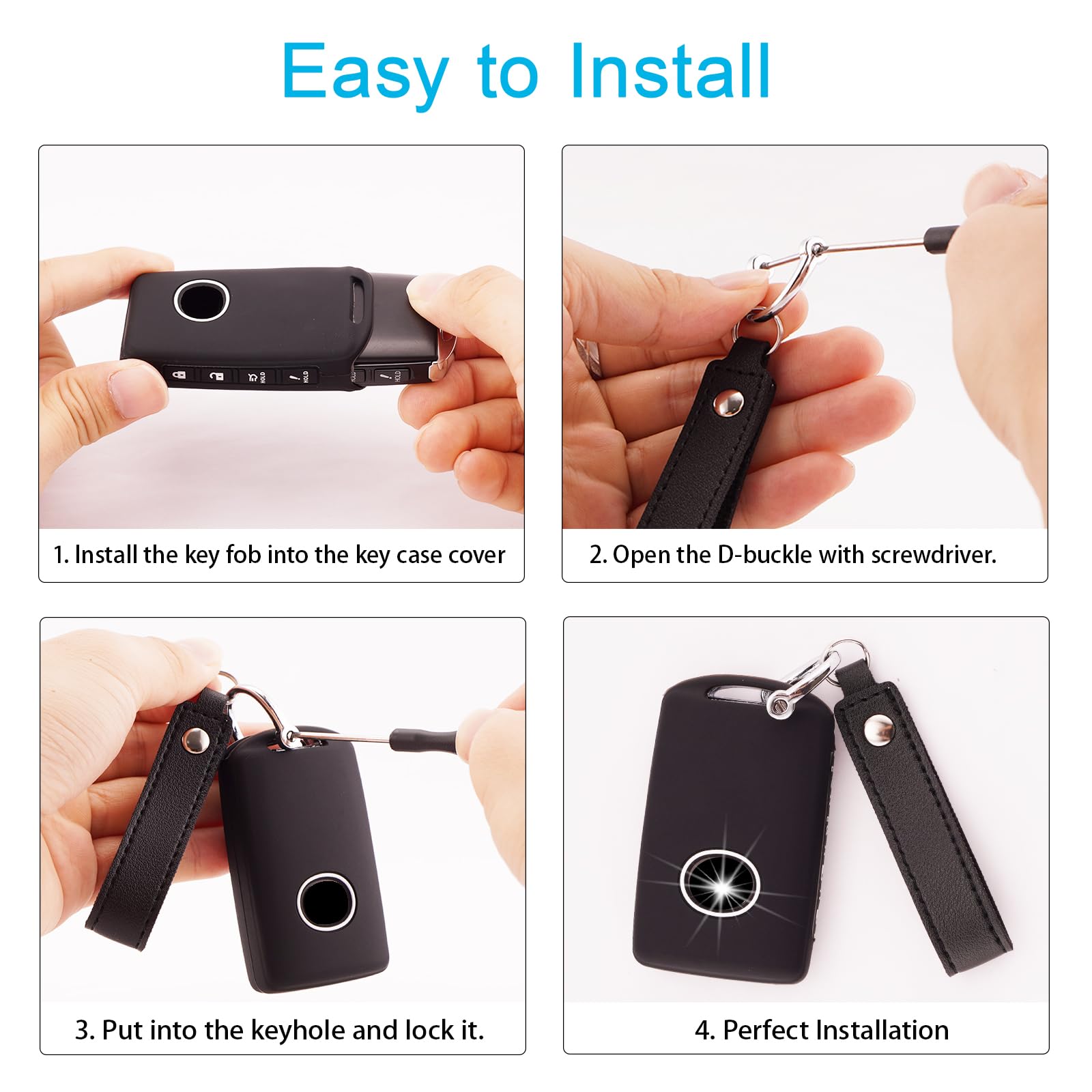 Koaudb Silicone Key Fob Cover Compatible With 2025 2024-2019 Mazda 4 Buttons, For Mazda Cx-5 Cx-30 Cx-50 Cx70 Cx90 3 6 Cx-9 Rubb