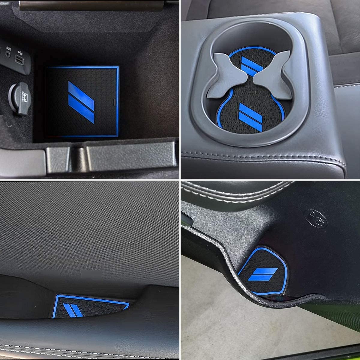 Auprite Anti Dust Mats for Dodge Challenger Accessories 2015 2016 2017 2018 2019 2020 2021 2022 2023,Custom Fits Cup Holder Line