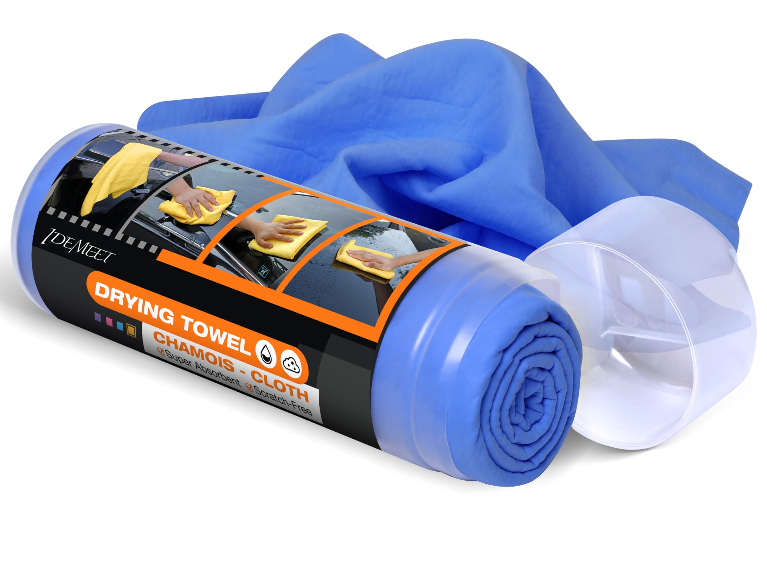 Idemeet Premium Absorbent Car Drying Towel, 26 ' 'X17 ' ' Large Chamois Cloth Shammy Towel For Vehicle, Reusable Chamois Shammy