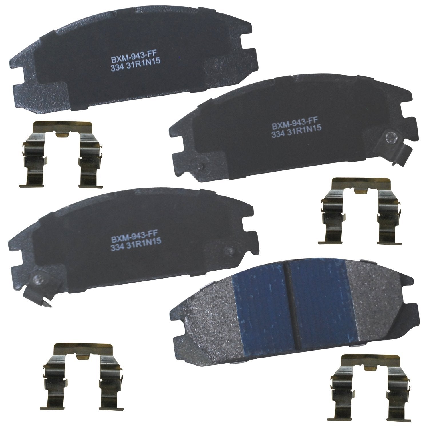 Bendix Premium Sbm334 Semi-Metallic Front Brake Pads For Acura Integra 1989-1986, Honda Accord 1989-1986, Prelude 1987-1985