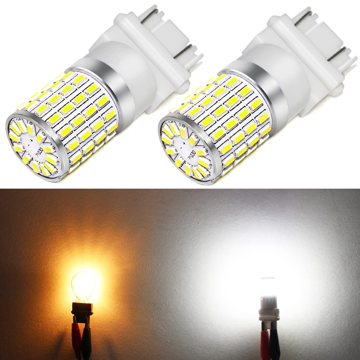 PHINLION 3157 LED Light Bulb Super Bright 3014 72-SMD High Power 3156 3057 3457 4057 4157 3157 LED Bulbs for Backup Reverse Brak