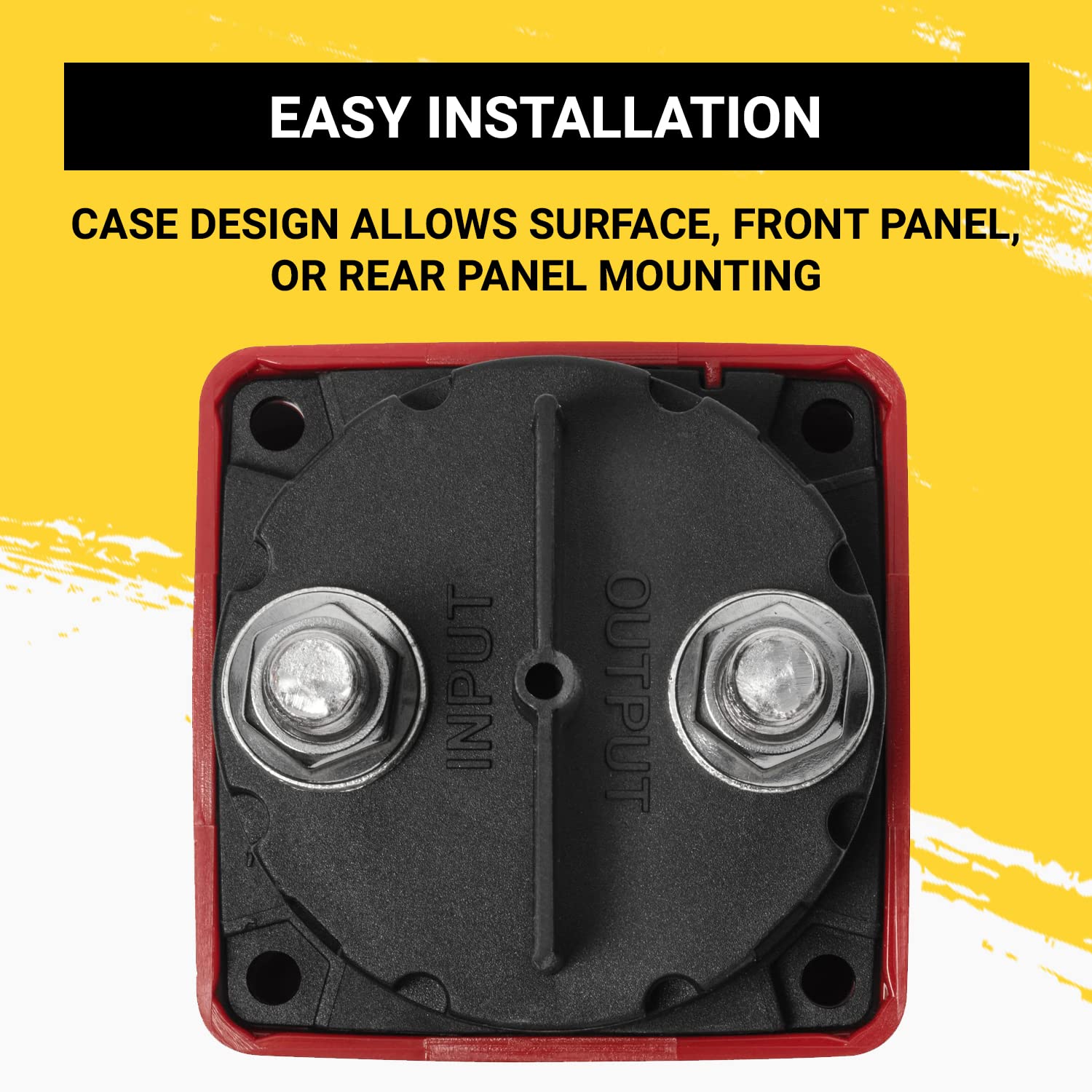 Spartan Power Battery On/Off Disconnect Switch 300A - Ignition Protected, Heavy Duty Cutoff Switch For Rv, Marine, And Automotiv