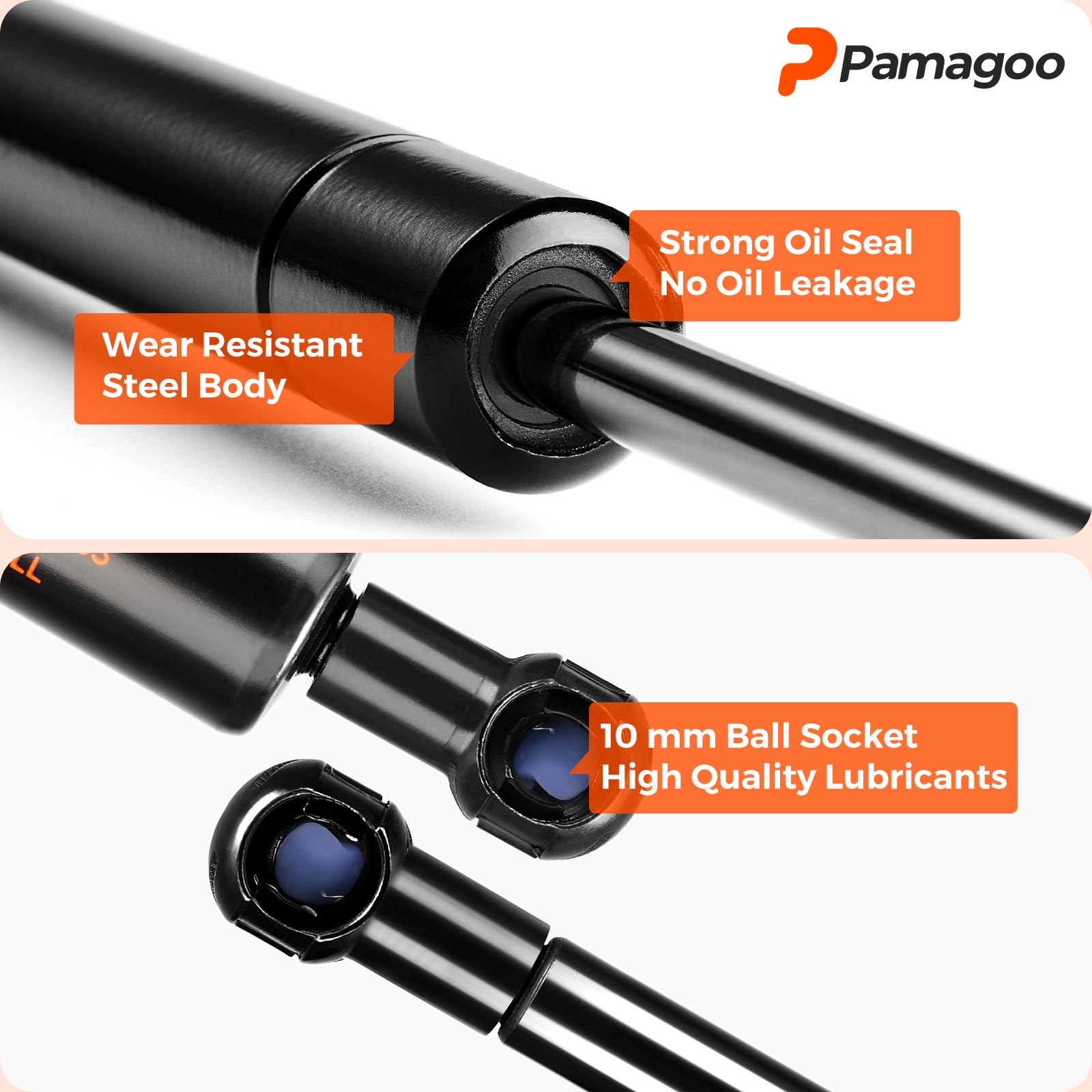 Pamagoo P8155 36 Inch 100 Lbs 445 N Gas Strut, 2 Pcs 36'' St360M110010 Tonneau Cover Shocks For Truck Bed Pickup Cover Heavy Dut