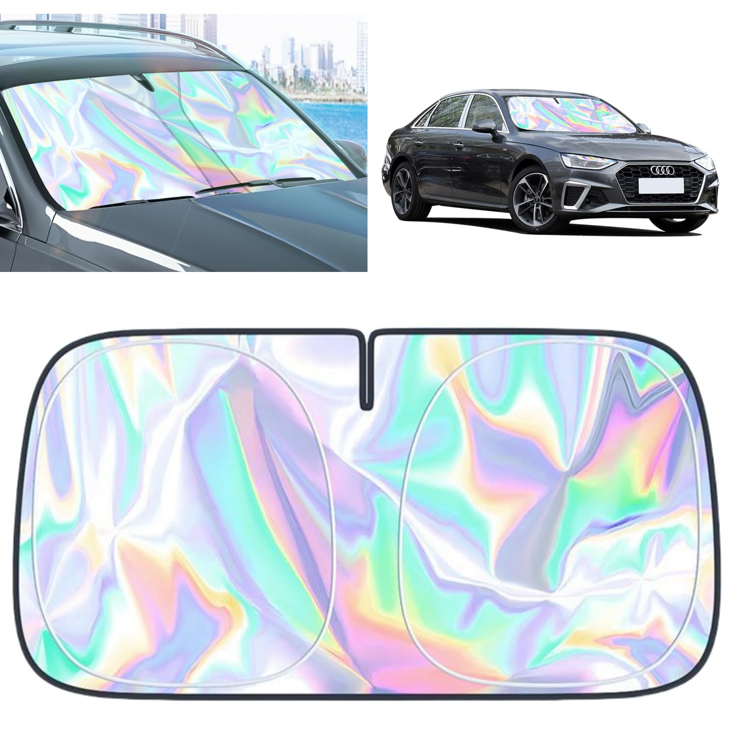 for Audi A4 A5 & S5 RS5 Windshield Sun Shade - Foldable Windshield Cover Sun Shade A4 A5 & S5 RS5 2008-2025 Accessories Protect 