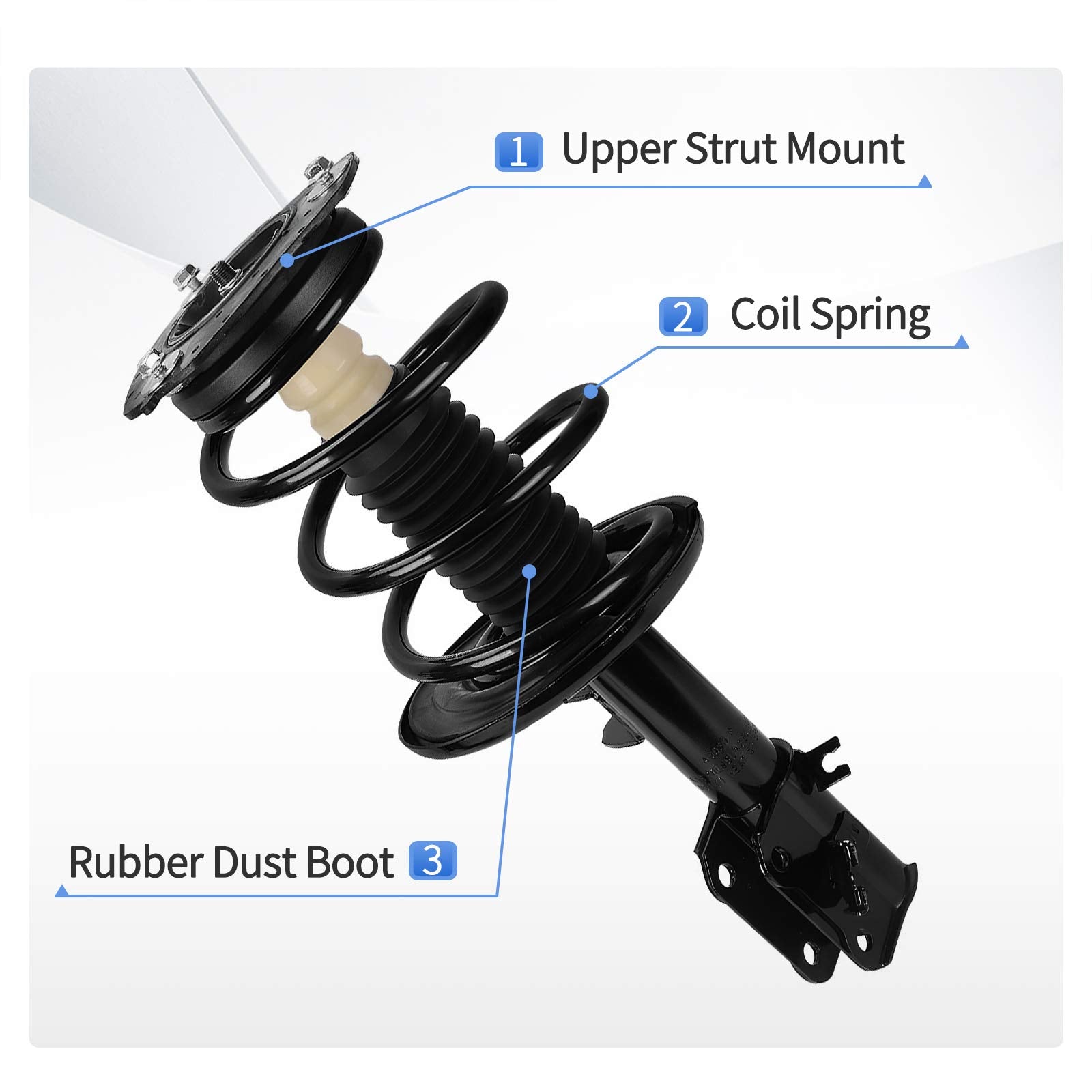Yitamotor Front Struts Complete Strut Suspension Compatible With 2007-2012 Altima 2.5L Exc.Hybrid 2013 Altima S 2.5L Coupe